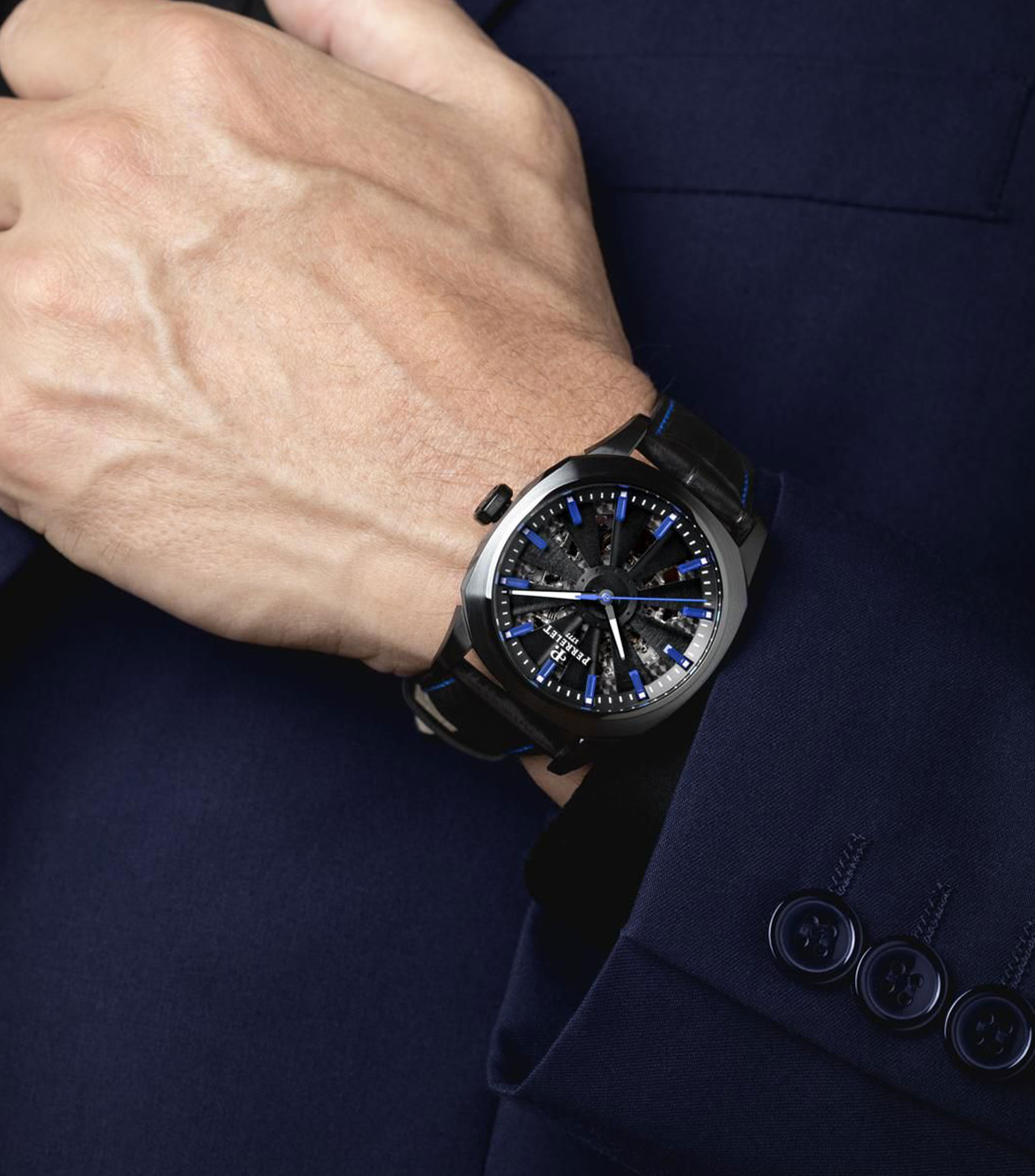 Reloj para Hombre Turbine Urban Skeleton Casual, Negro