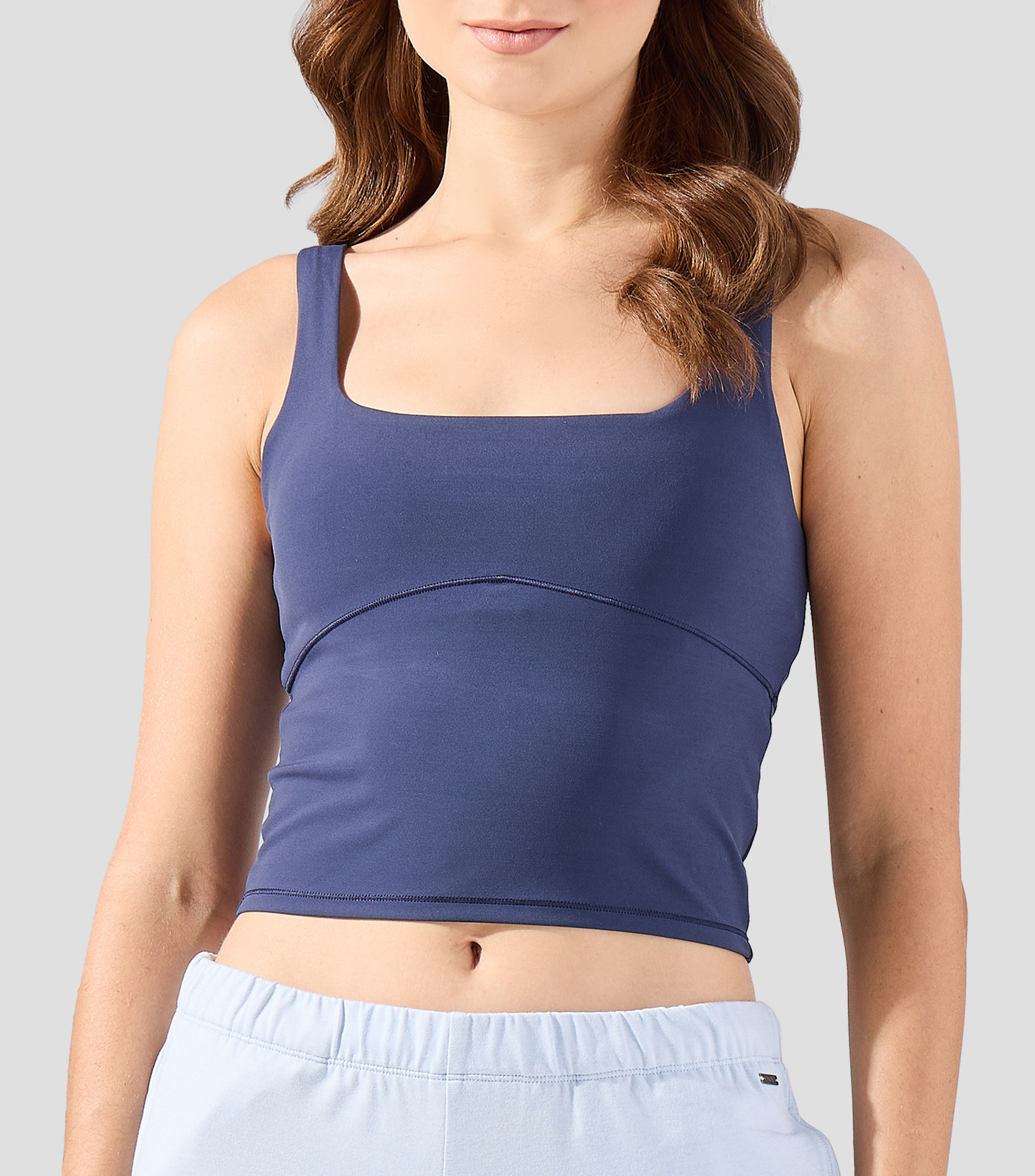 Tank para entrenamiento All The Form liso Mujer