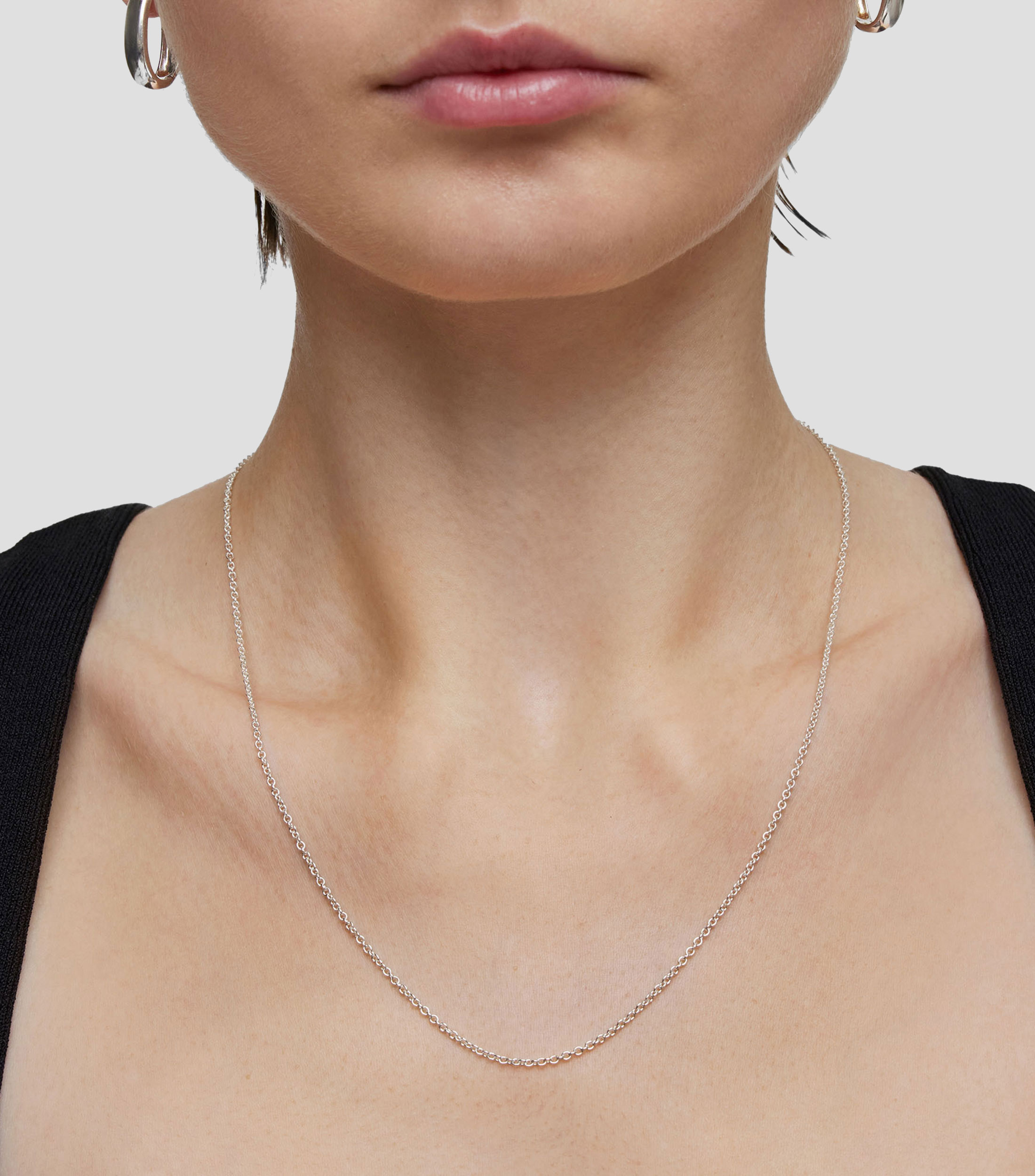 Gargantilla en plata eslabonada Basics Mujer