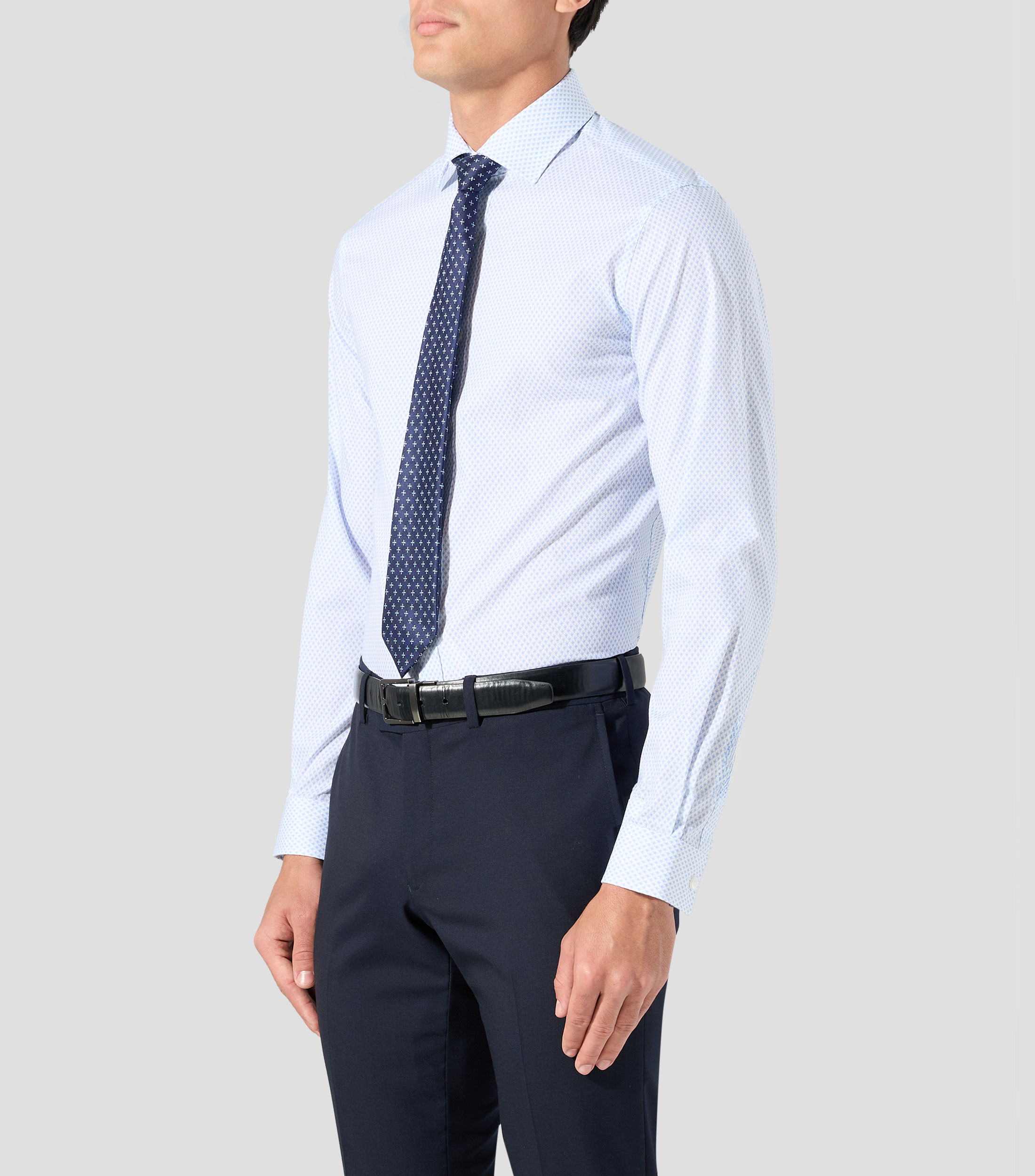 Camisa estampada manga larga Hombre