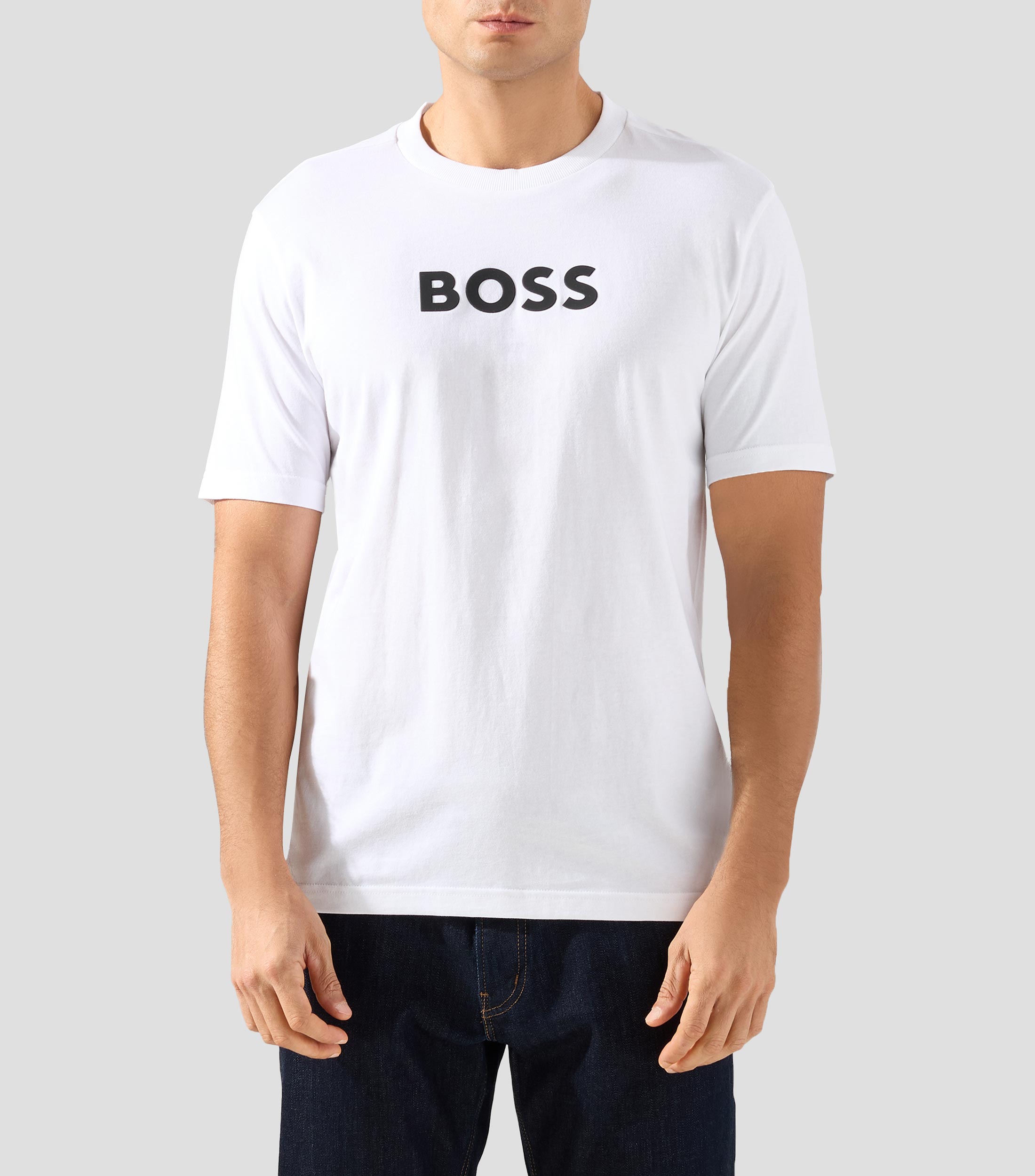 Playera cuello redondo manga corta estampada Hombre