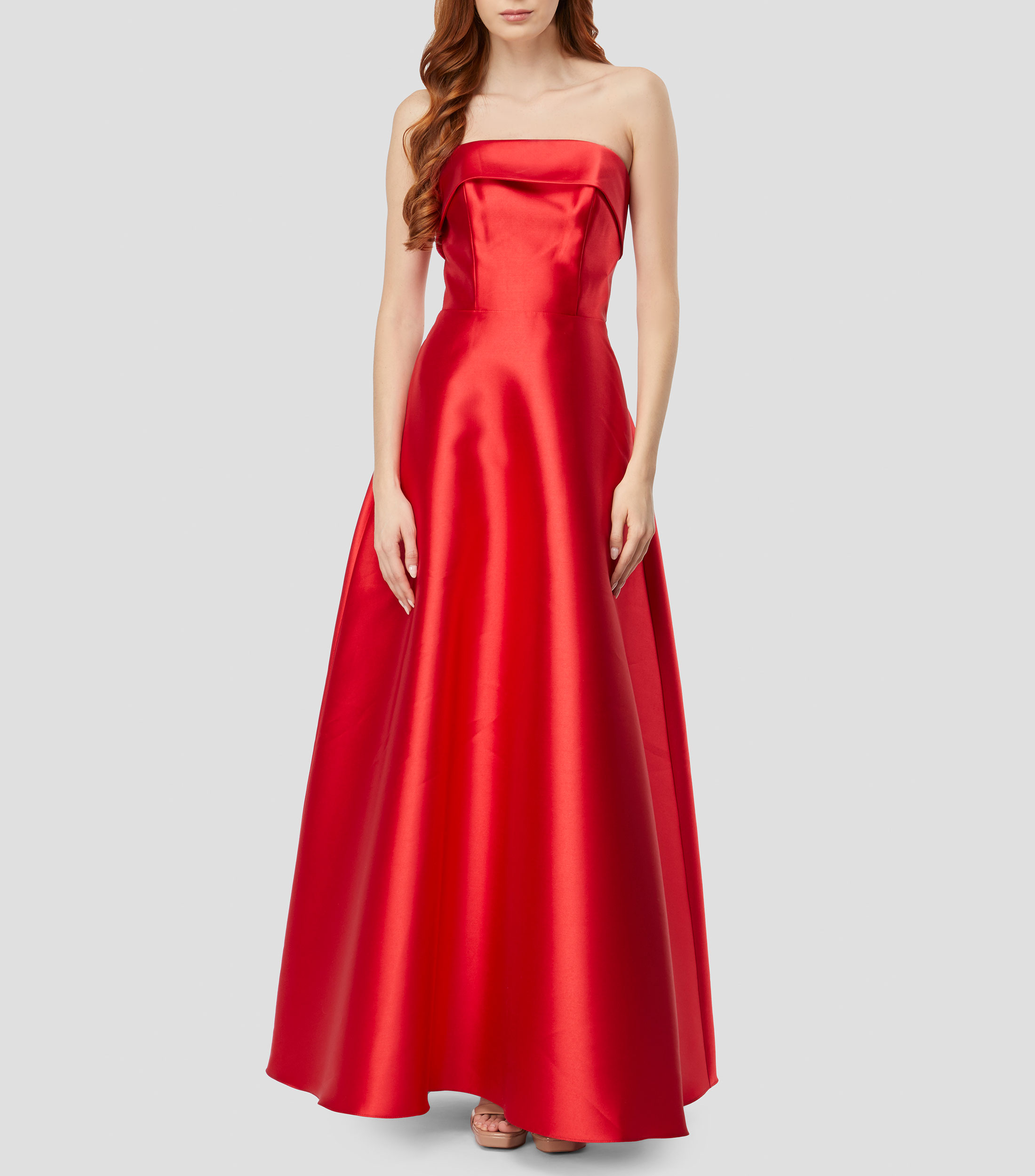 Vestido de fiesta largo liso Mujer