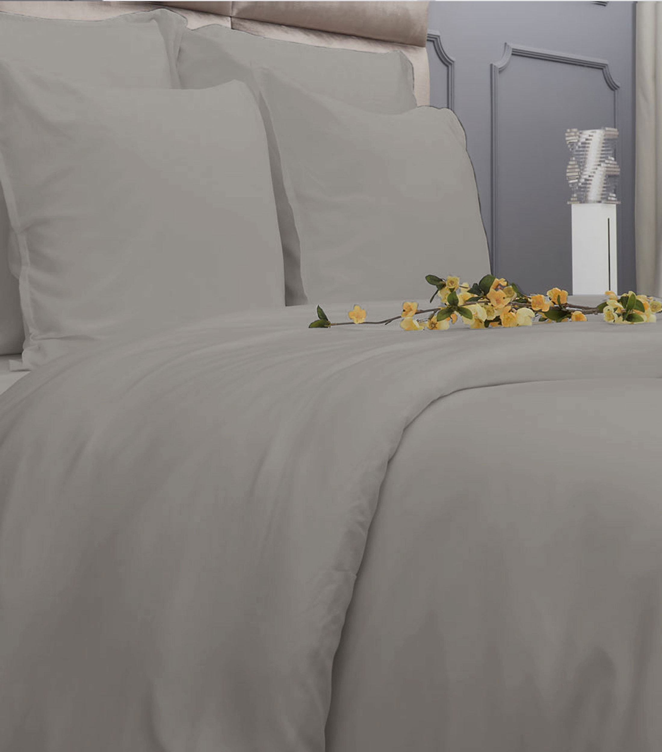 Funda para Duvet Matrimonial, Queen Size en Algodon Bamboo, Perla