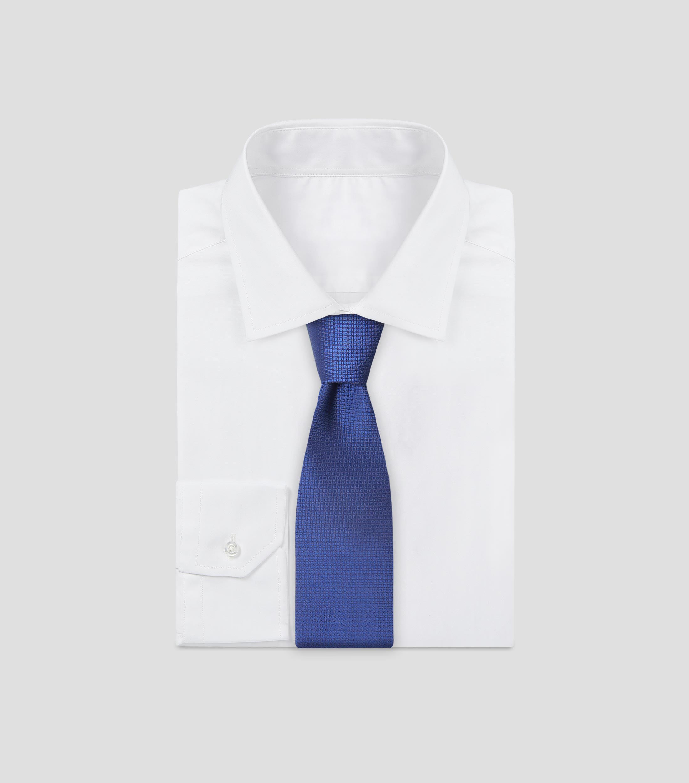 Corbata ancha en seda con cuadros