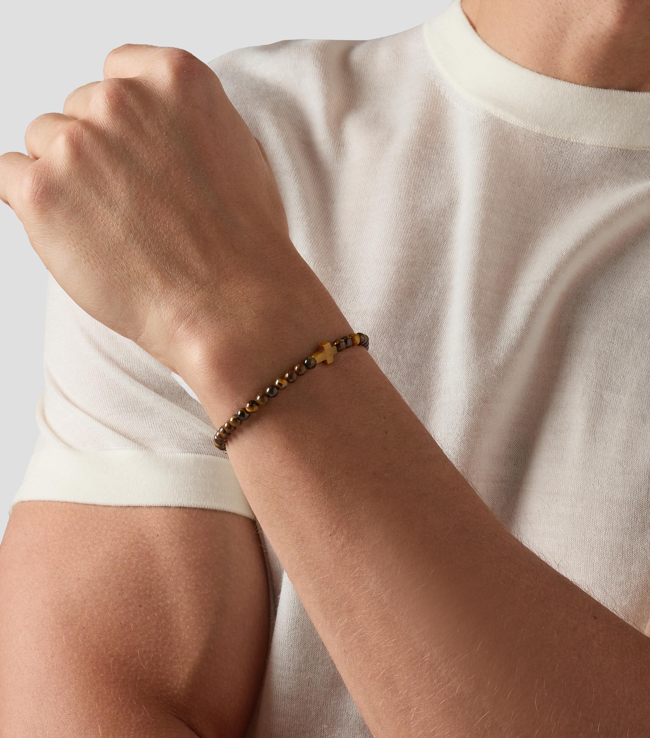 Pulsera con Ojo de tigre Hombre