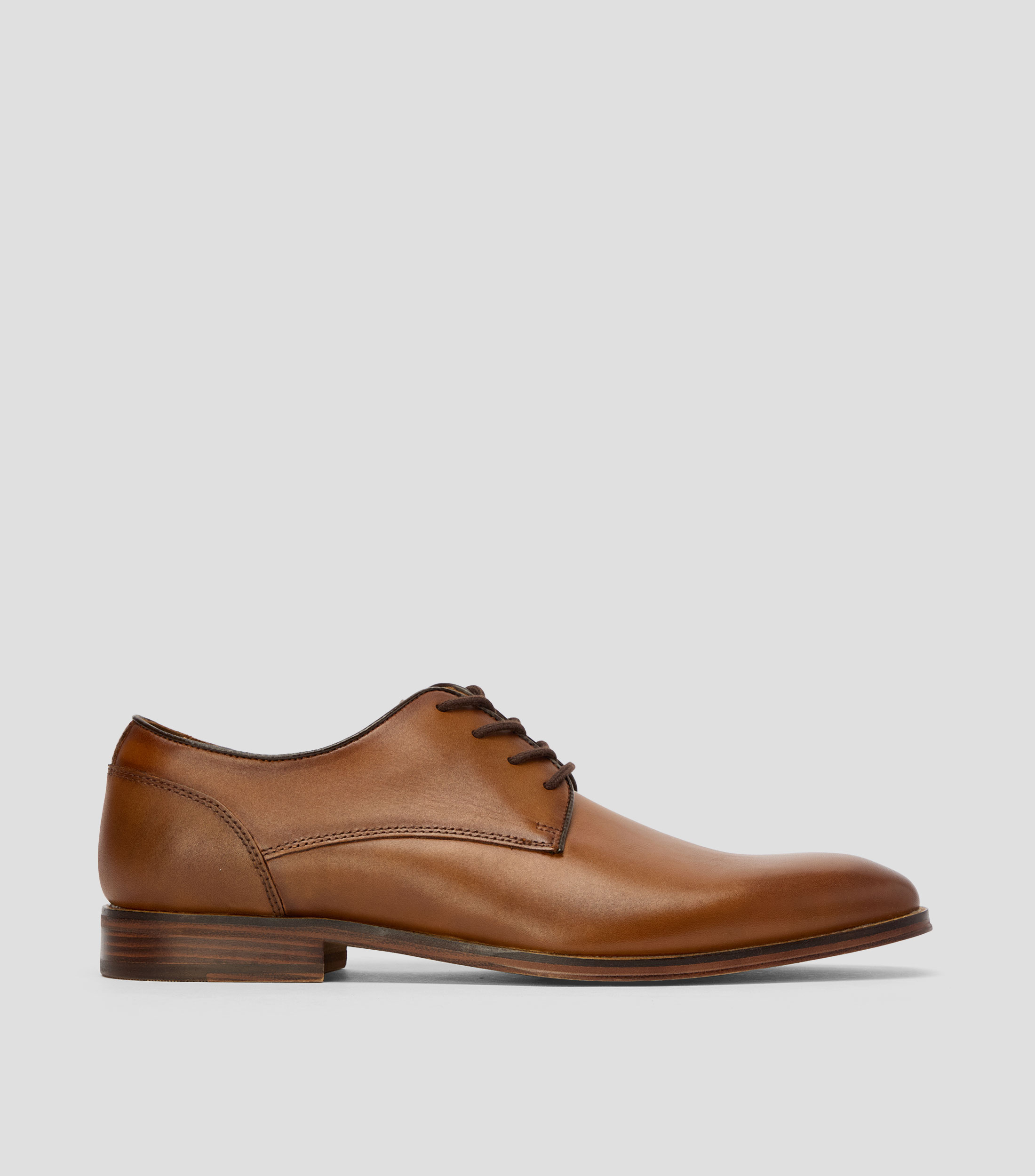 Zapatos de vestir derby en piel lisos Hombre