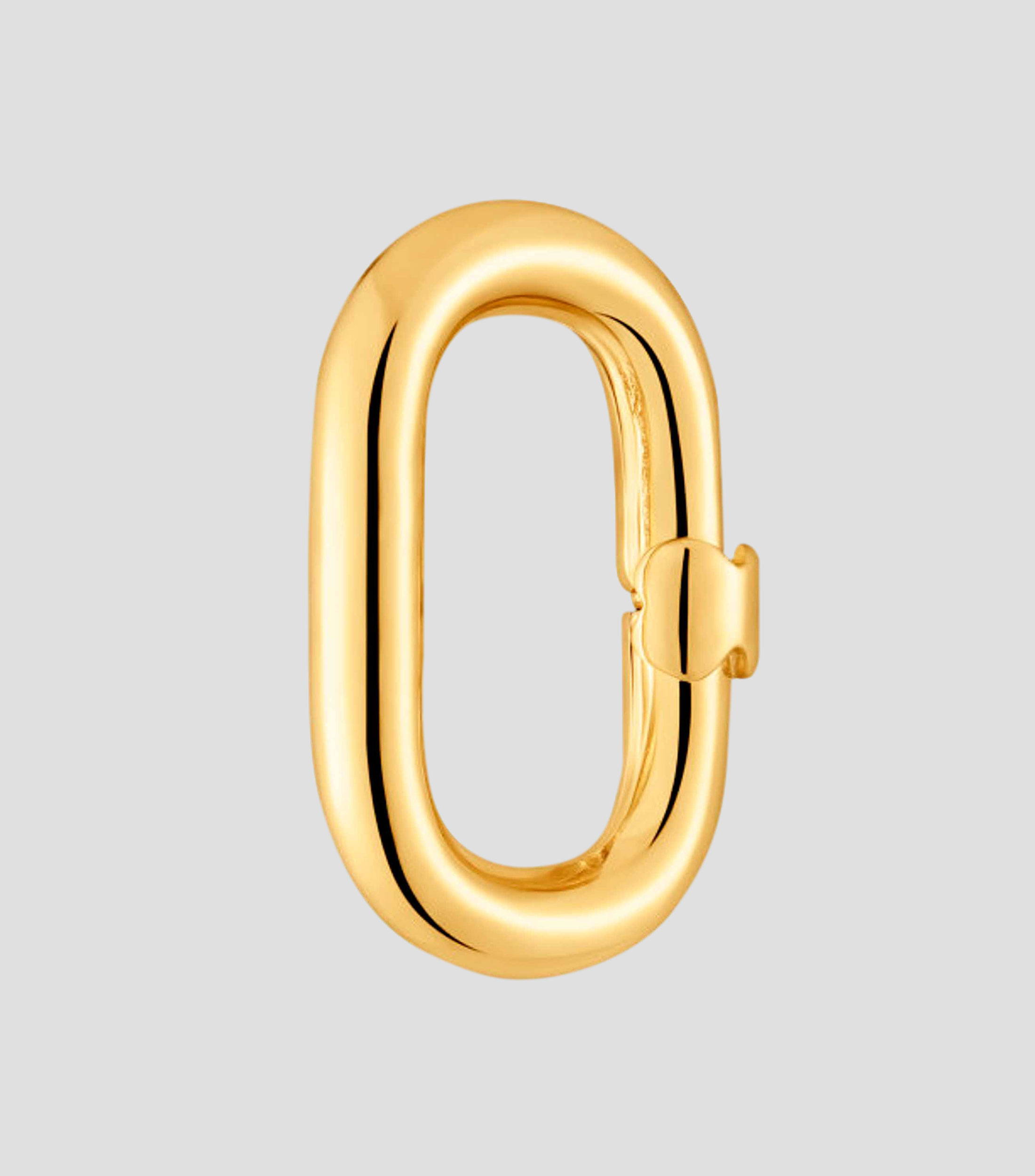 Anilla pequena en plata Hold Oval Mujer