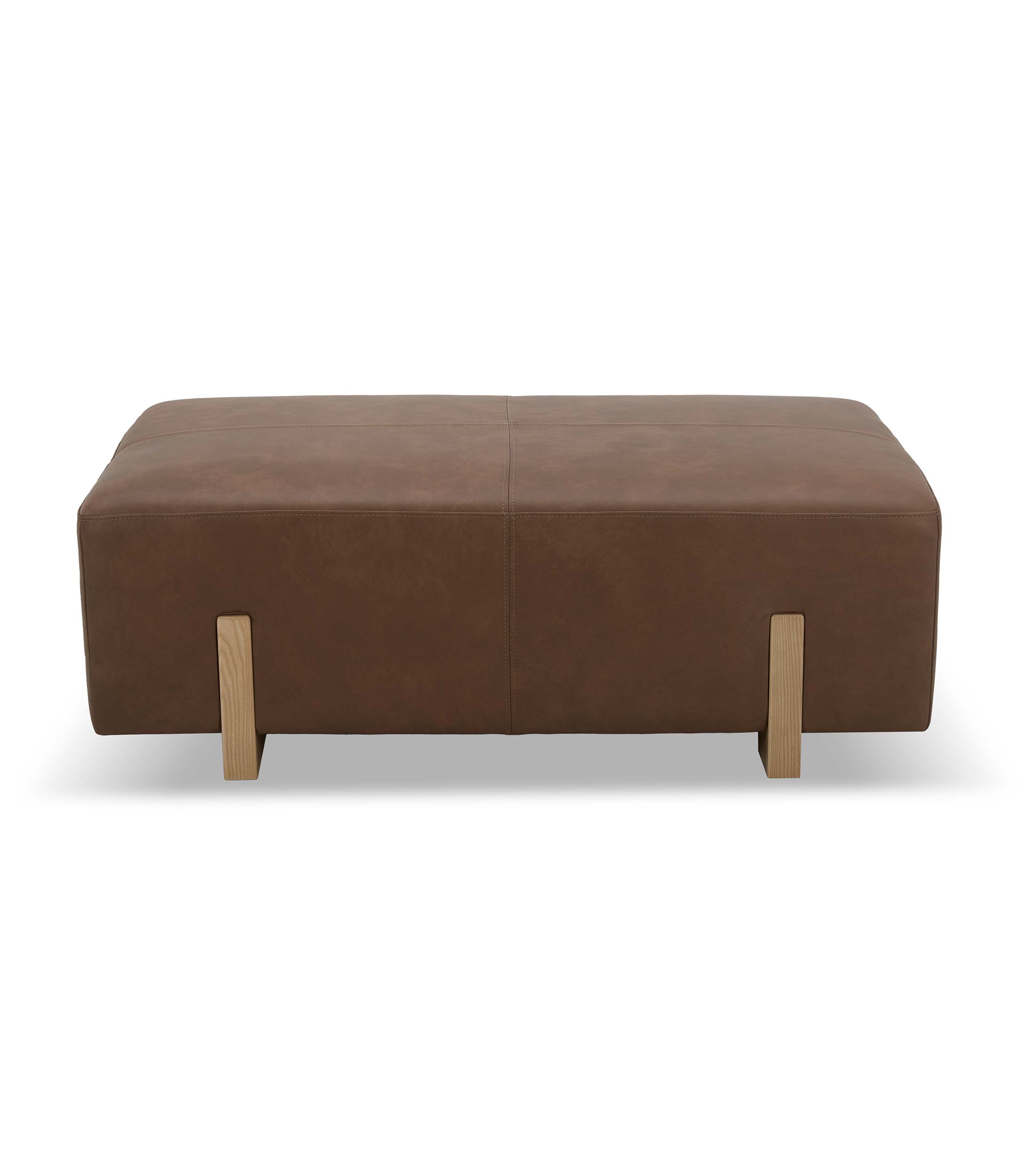 Pouff Moderno en piel Camel