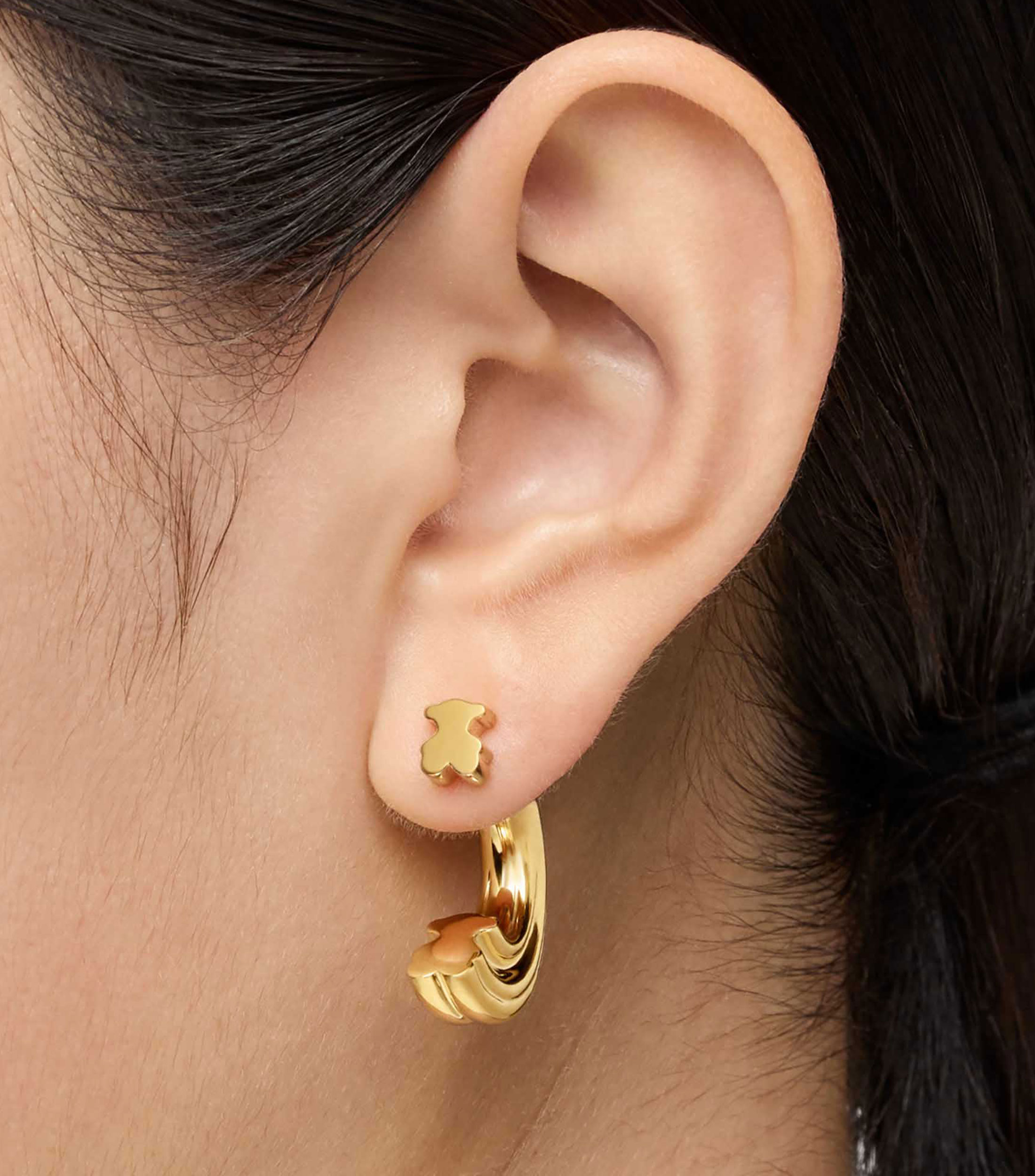 Aretes en Plata Oso 1950 Mujer