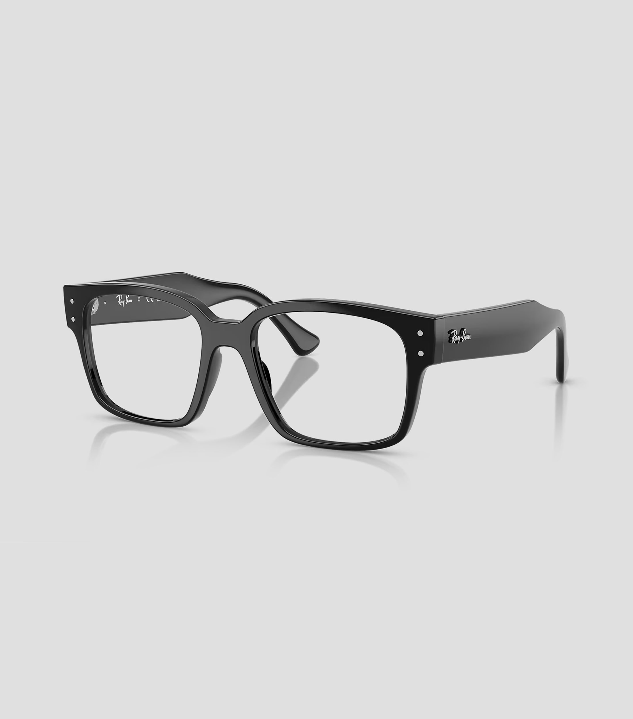 Lentes oftálmicos cuadrados negros Unisex