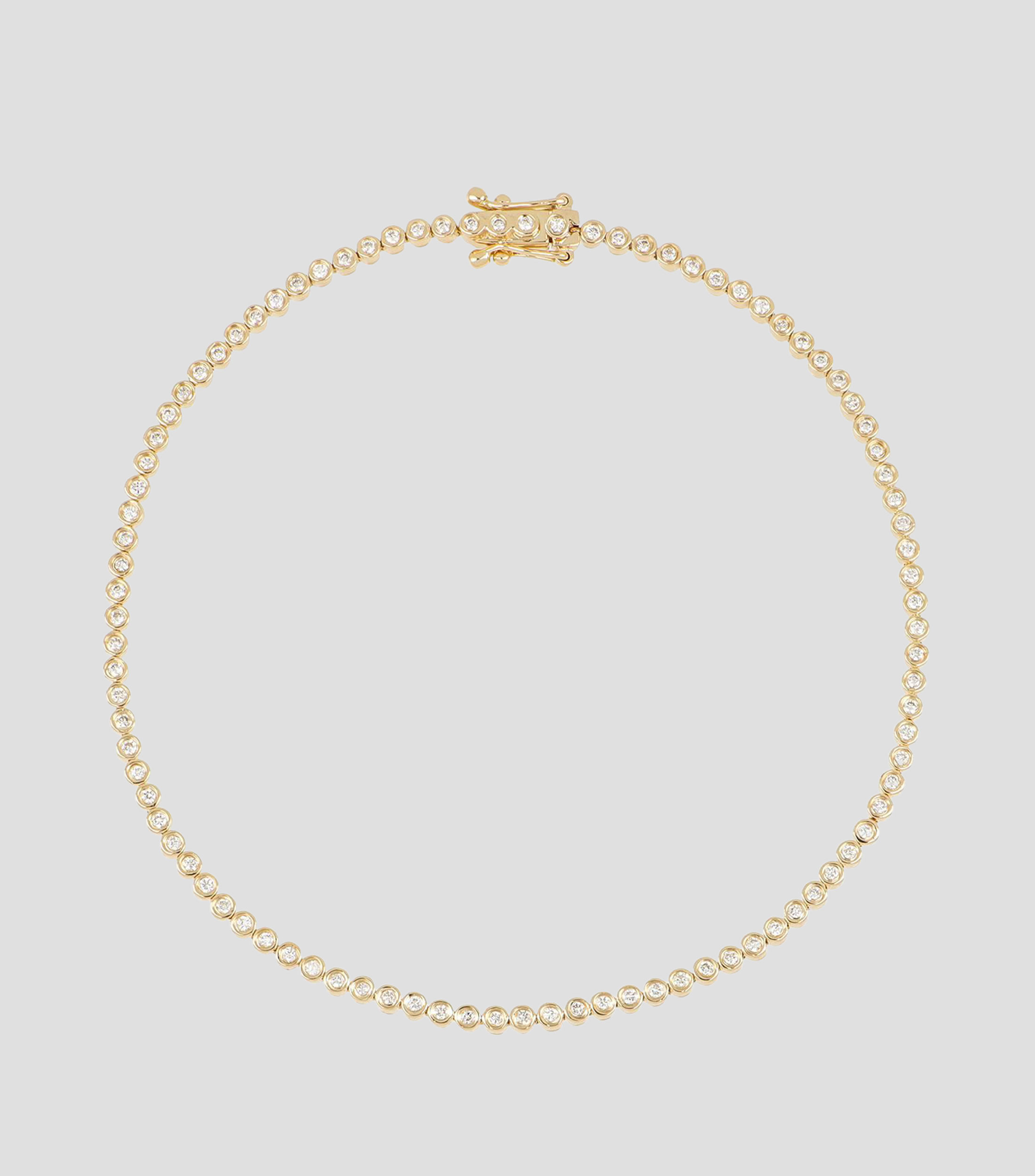 Pulsera en oro amarillo de 14 kilates con diamante Mujer