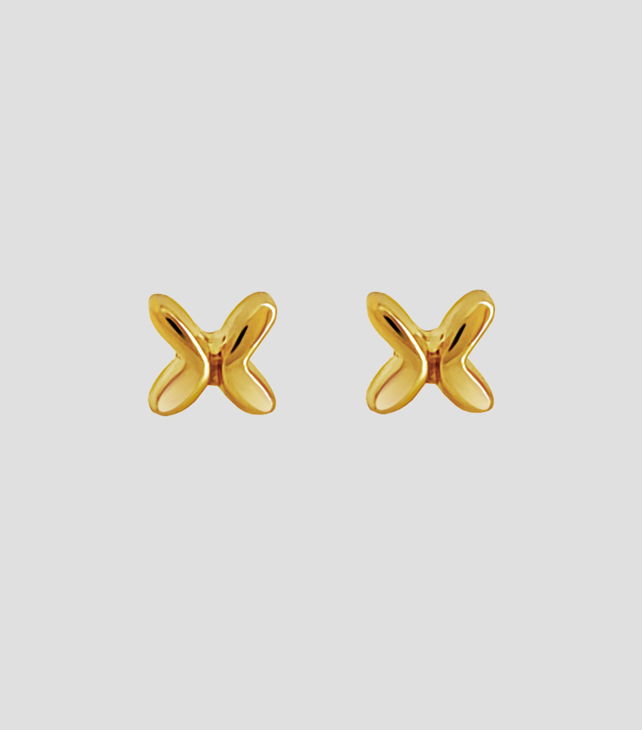 Broqueles en Oro amarillo de 14 Kilates mariposa Mujer