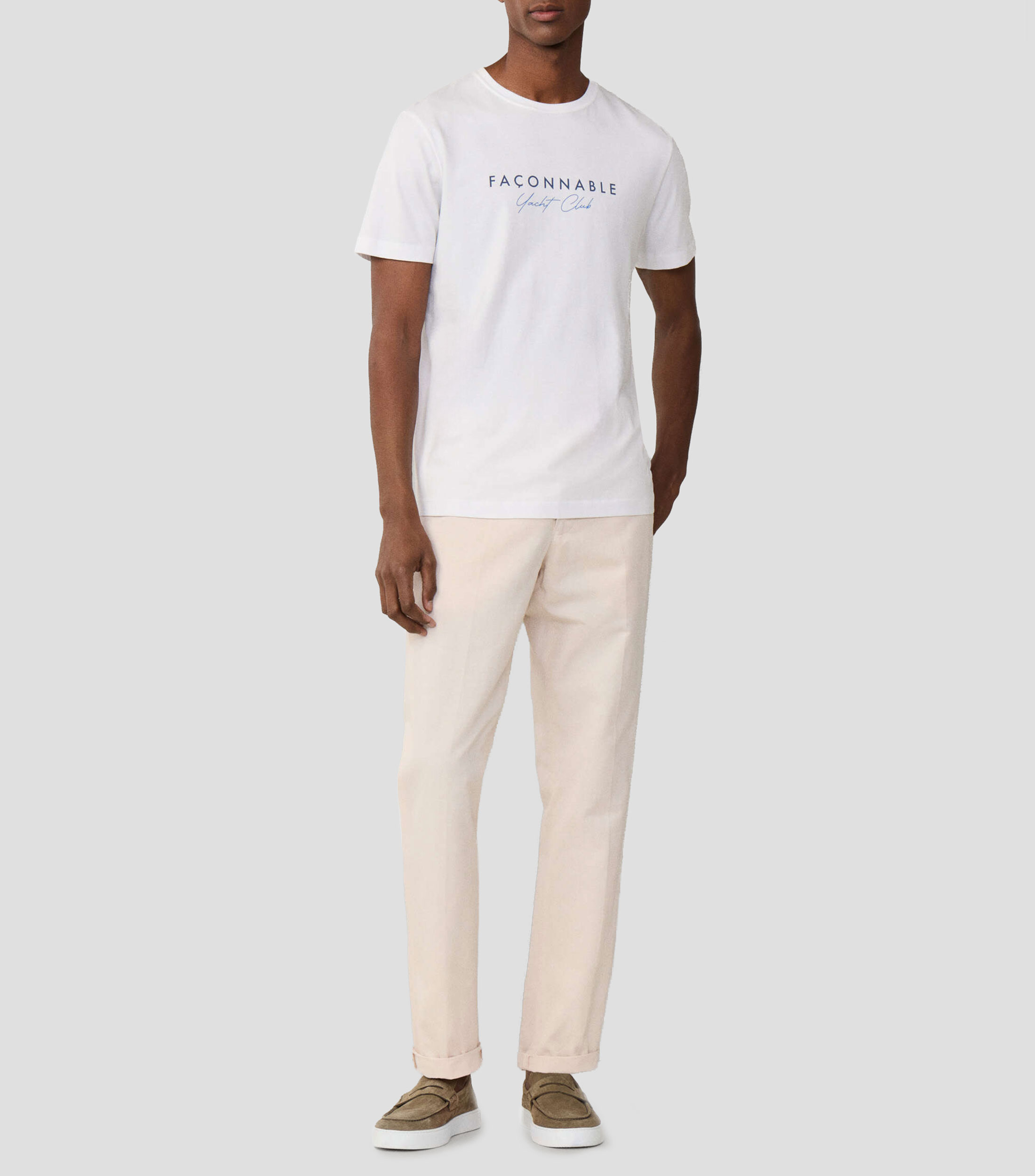 Playera cuello redondo manga corta estampada Hombre