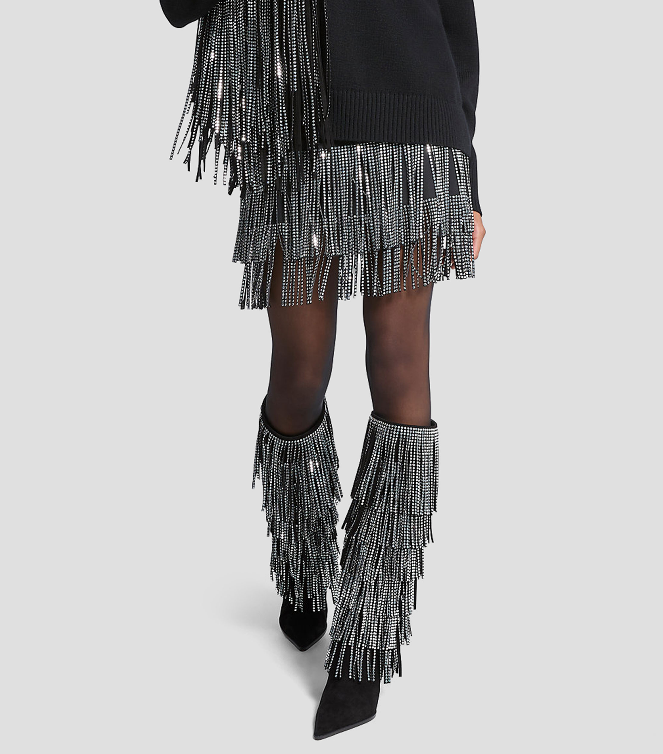 Falda mini de corte recto lisa Mujer