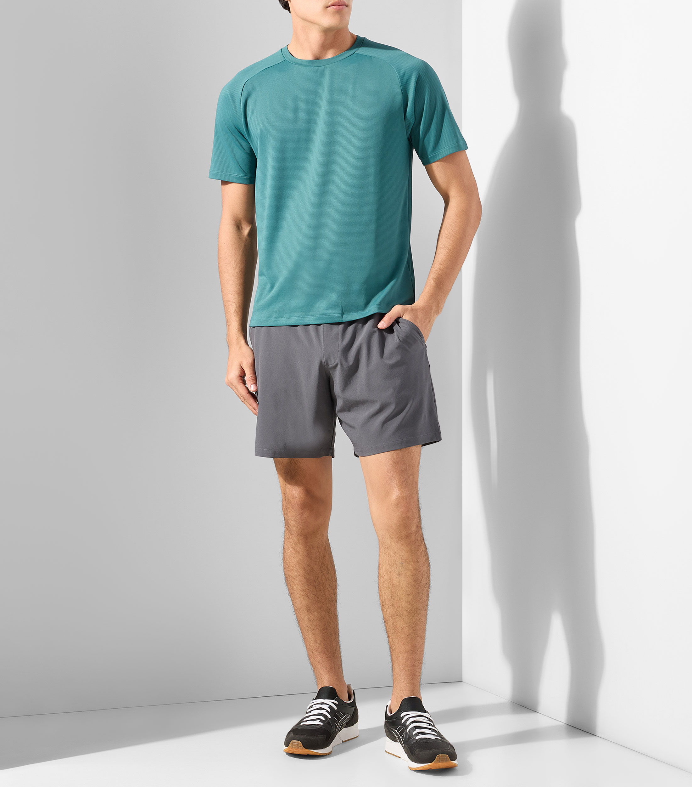 Short para entrenamiento liso Hombre