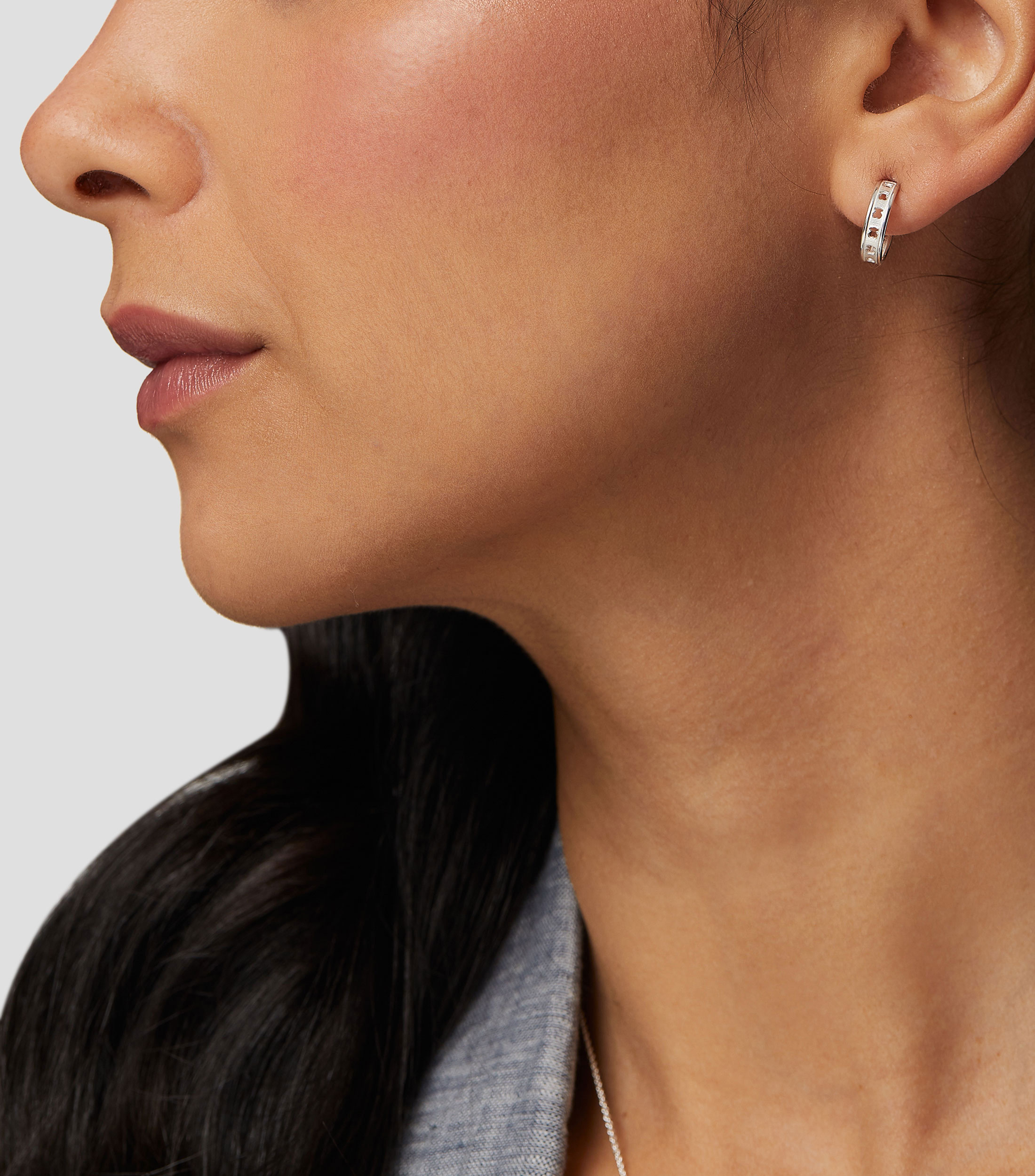 Aretes en plata .925 Bear Row Mujer