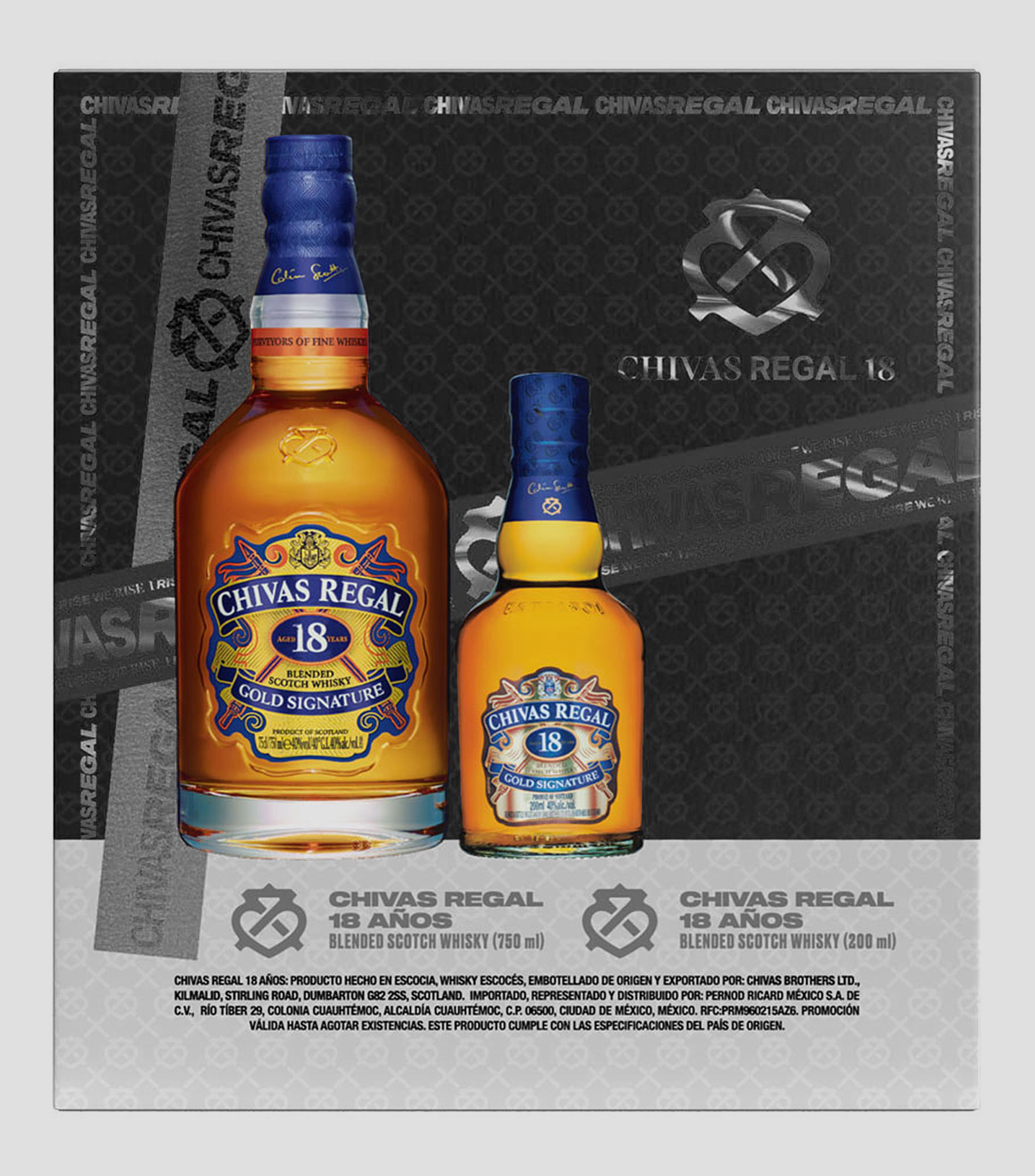 Whisky 18 años Gold Signature, 750 ml Whisky 18 años Gold Signature, 200 ml