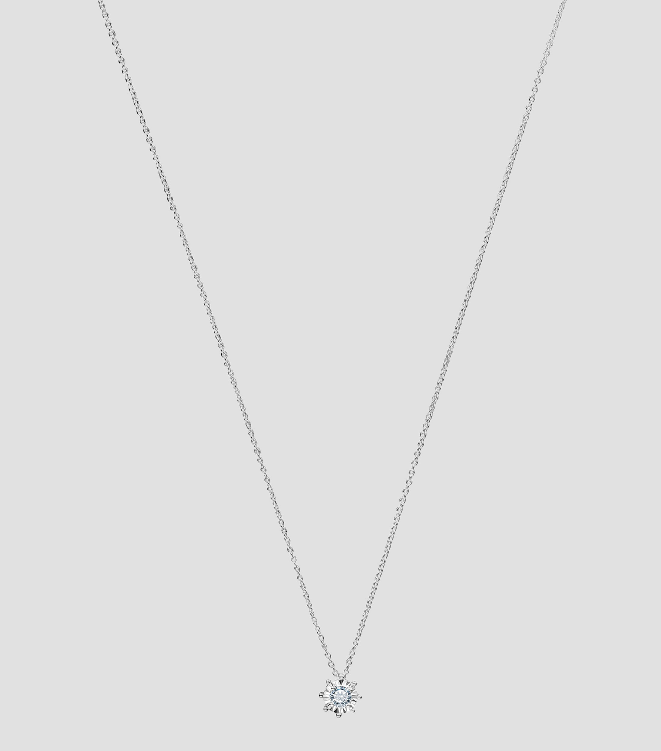Collar en oro blanco 18 kilates con diamante Les Classiques Mujer