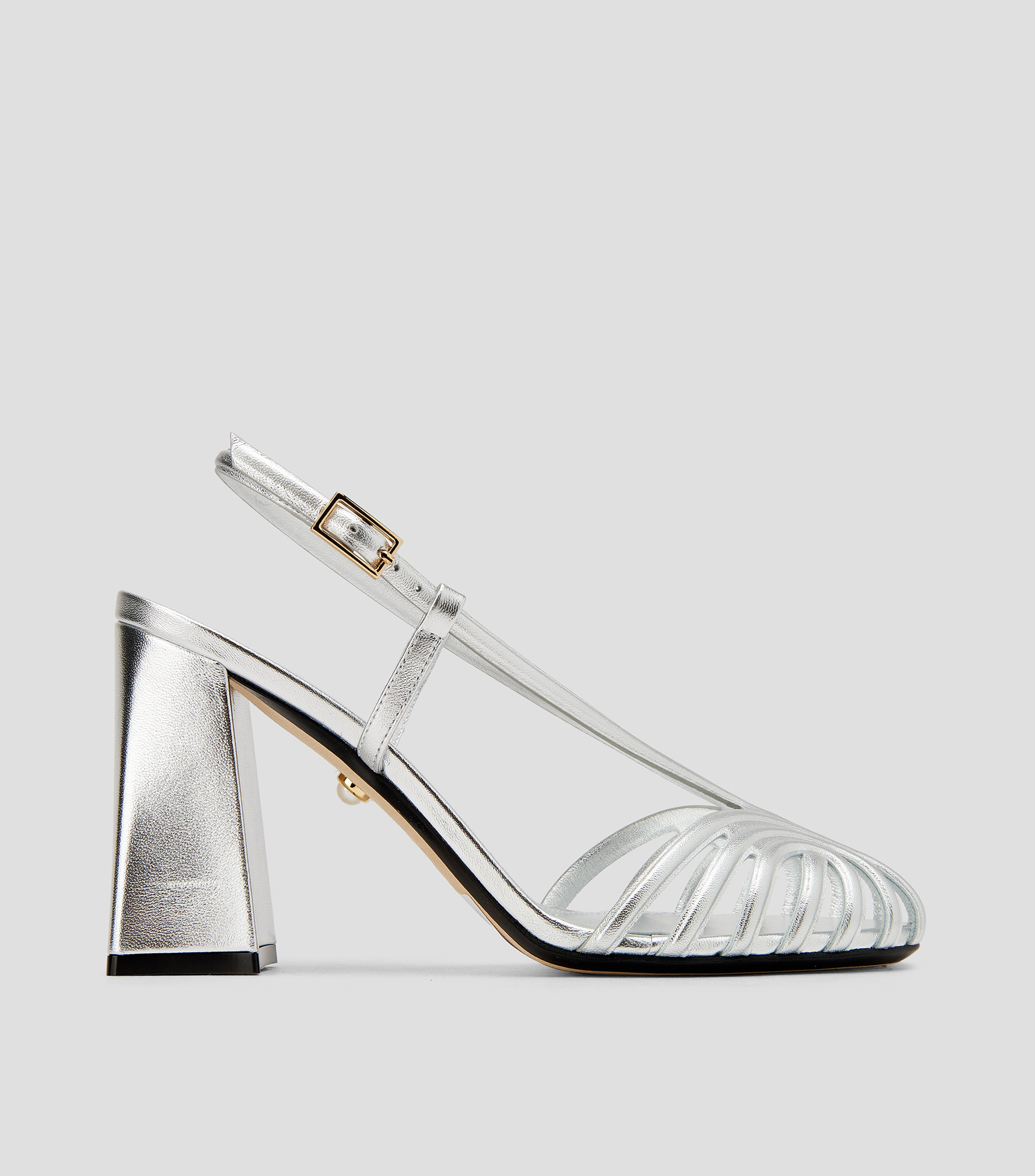 Zapatillas con tacón alto cuadrado Mujer