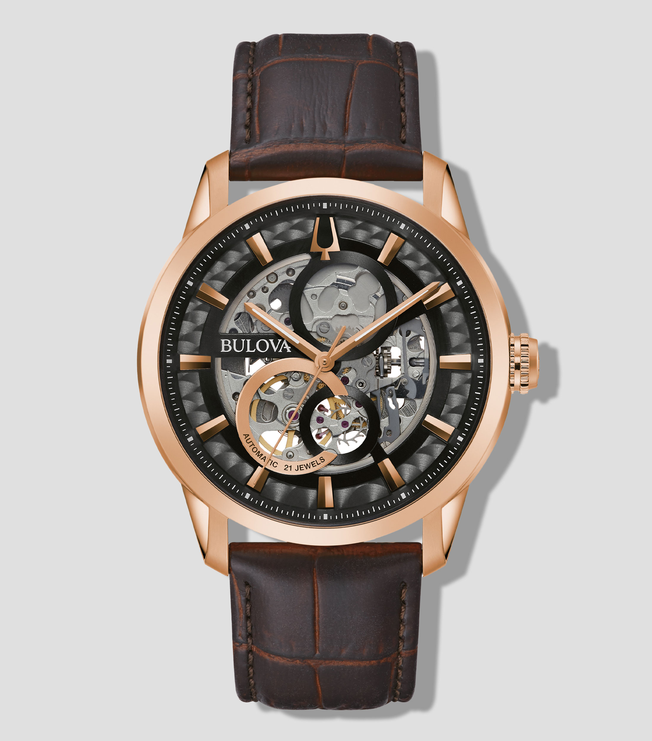 Reloj para Hombre Sutton de vestir dorado, cafe