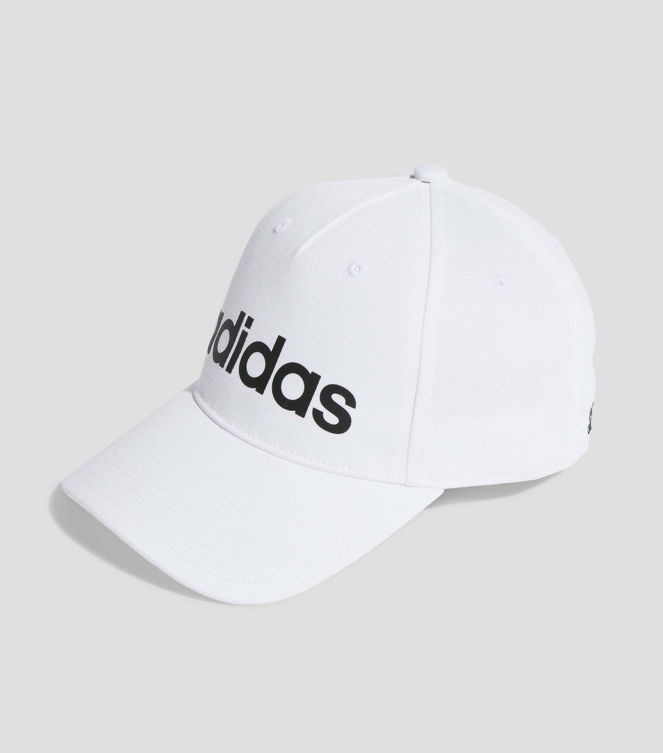 Gorra de entrenamiento con nombre de la marca, blanca Unisex