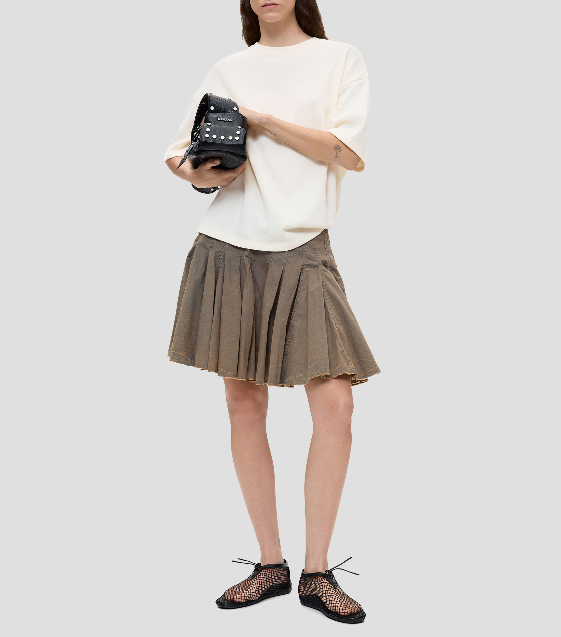 Falda Tablas 100% Algodón Mujer