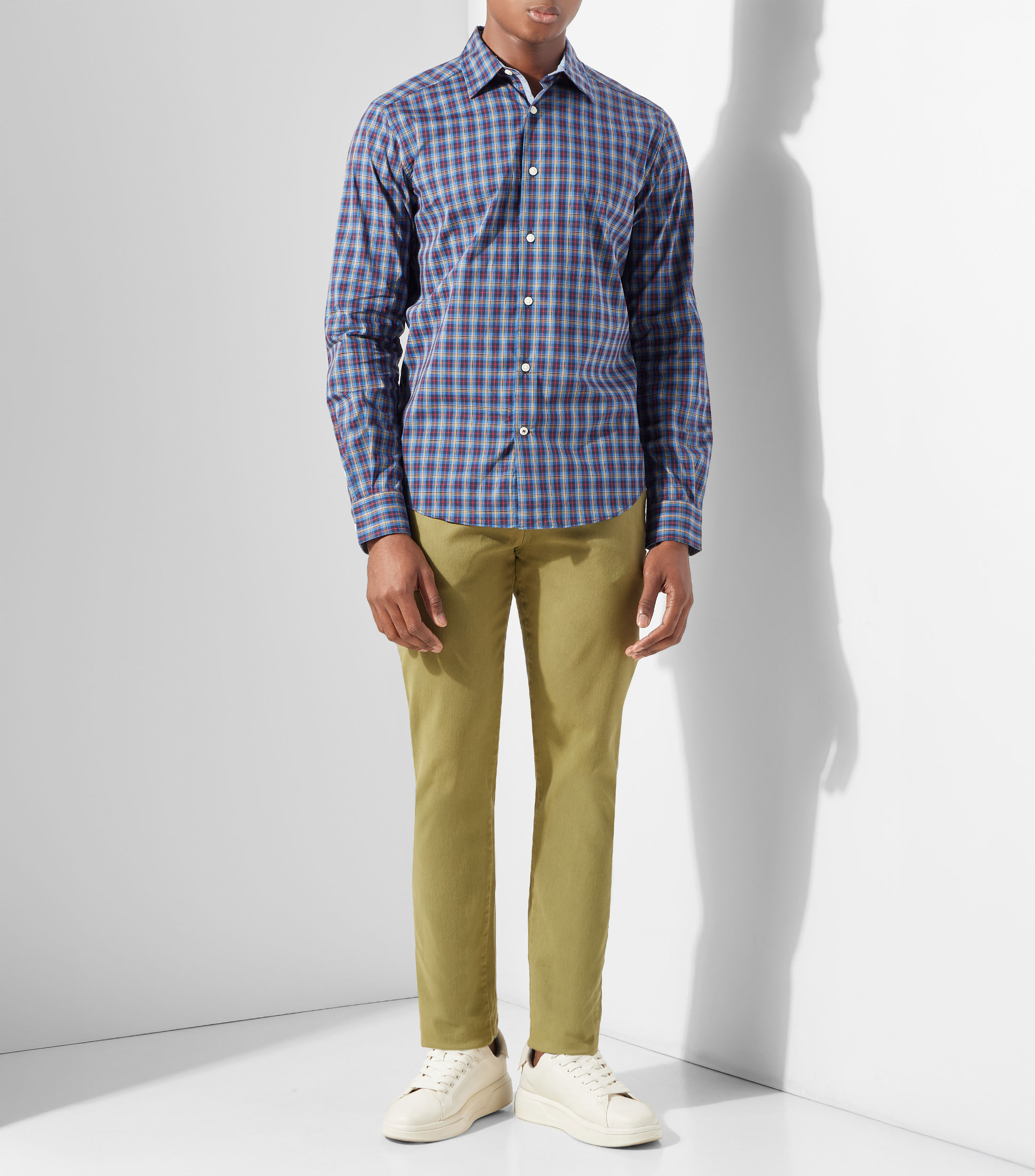Camisa con cuadros manga larga Hombre