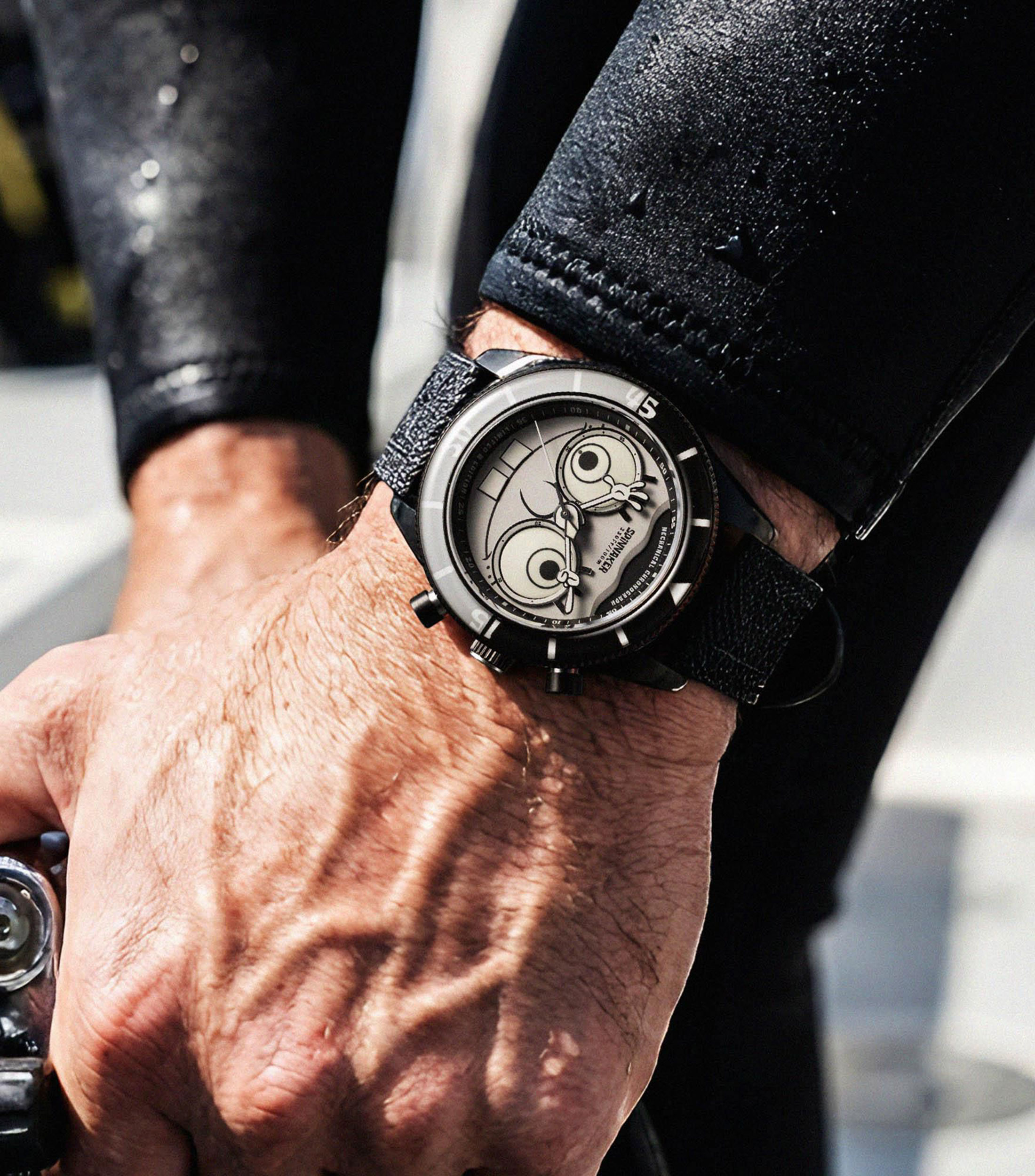 Reloj para hombre Googly Black casual, negro