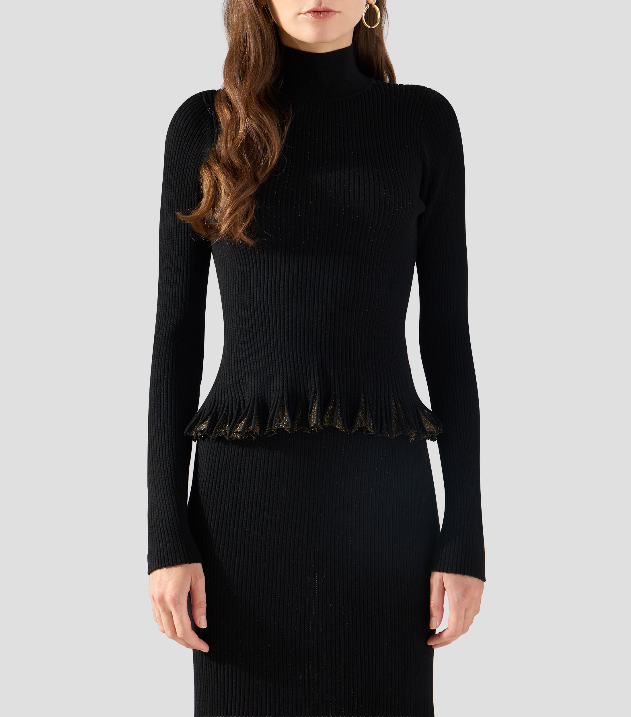 Blusa lisa manga larga Mujer