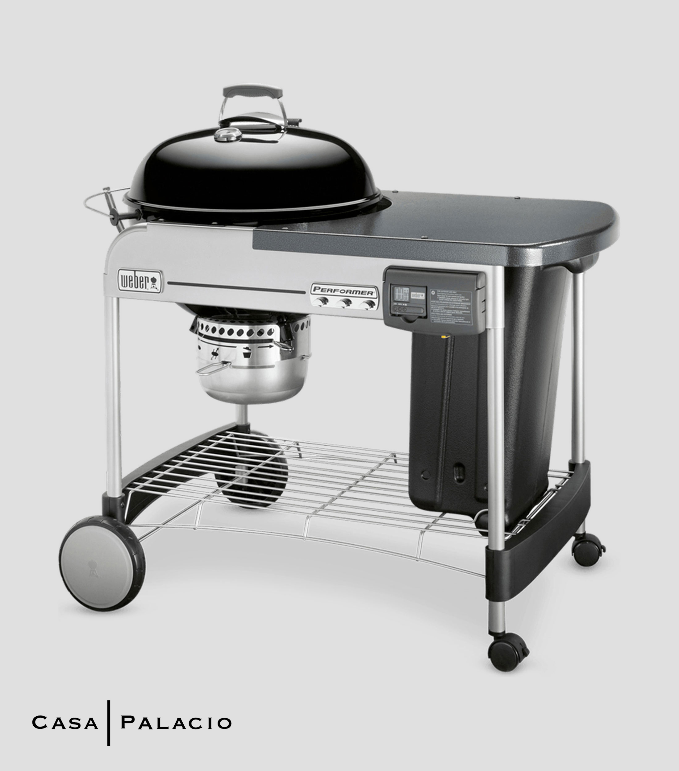 Asador de carbón Permorfer Deluxe en acero inoxidable