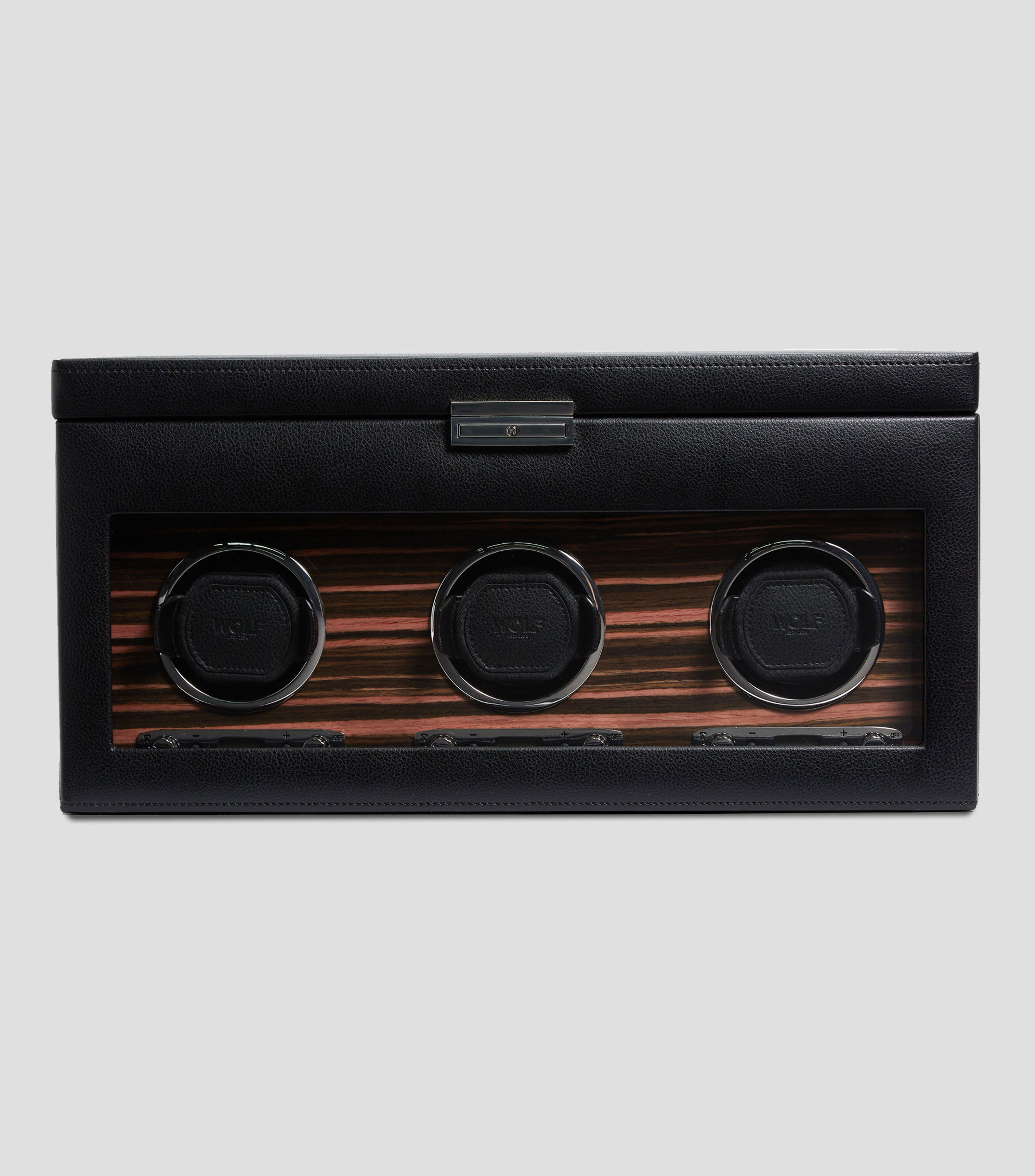 Watch Winder Triple Roadster Negro con Almacenaje