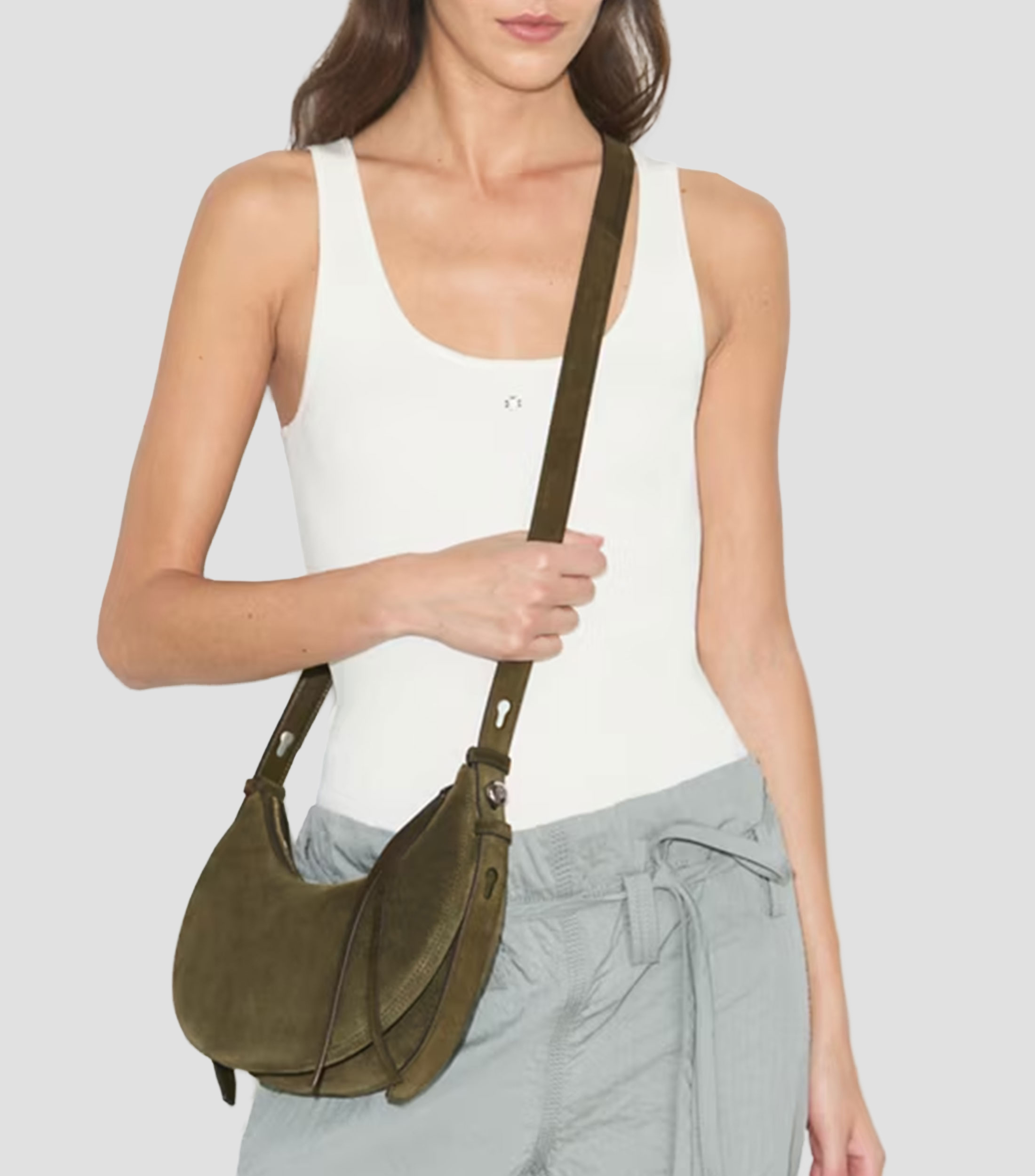 Bolsa en piel Crossbody Sólido