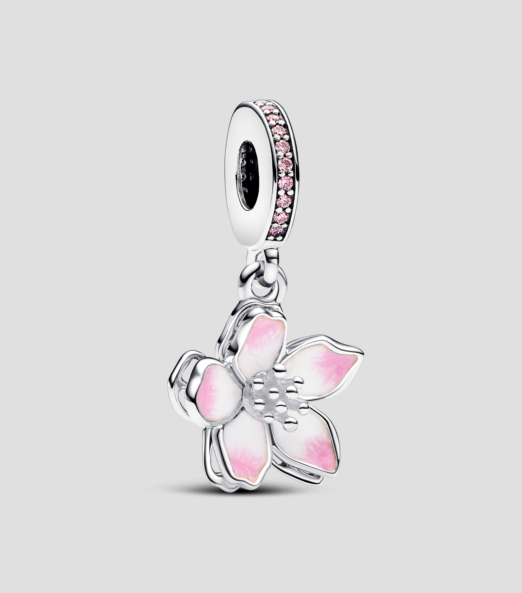 Charm en plata .925 Cherry Blossom con zirconia Mujer