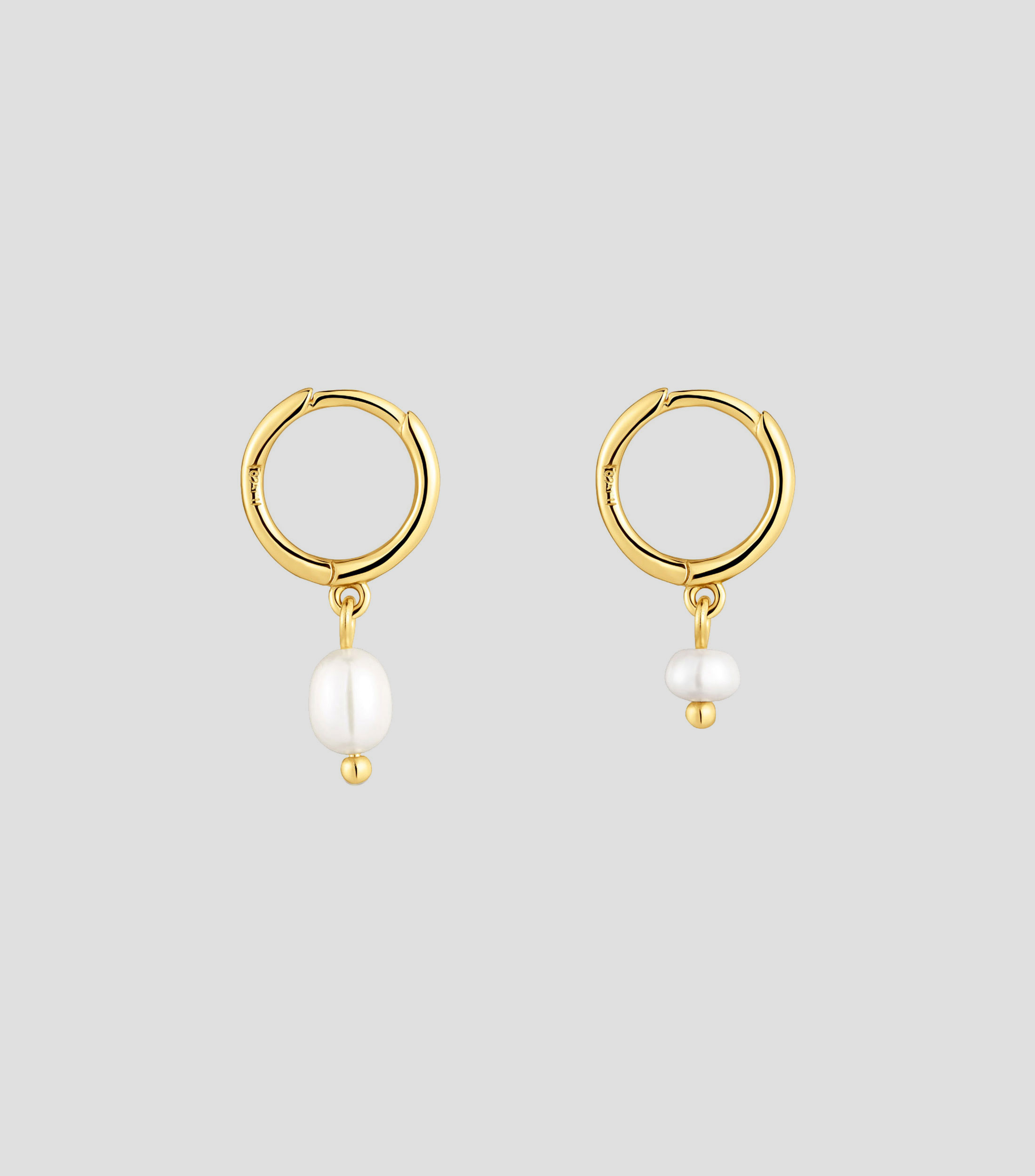 Aretes de aro cortos y perlas cultivadas Mujer