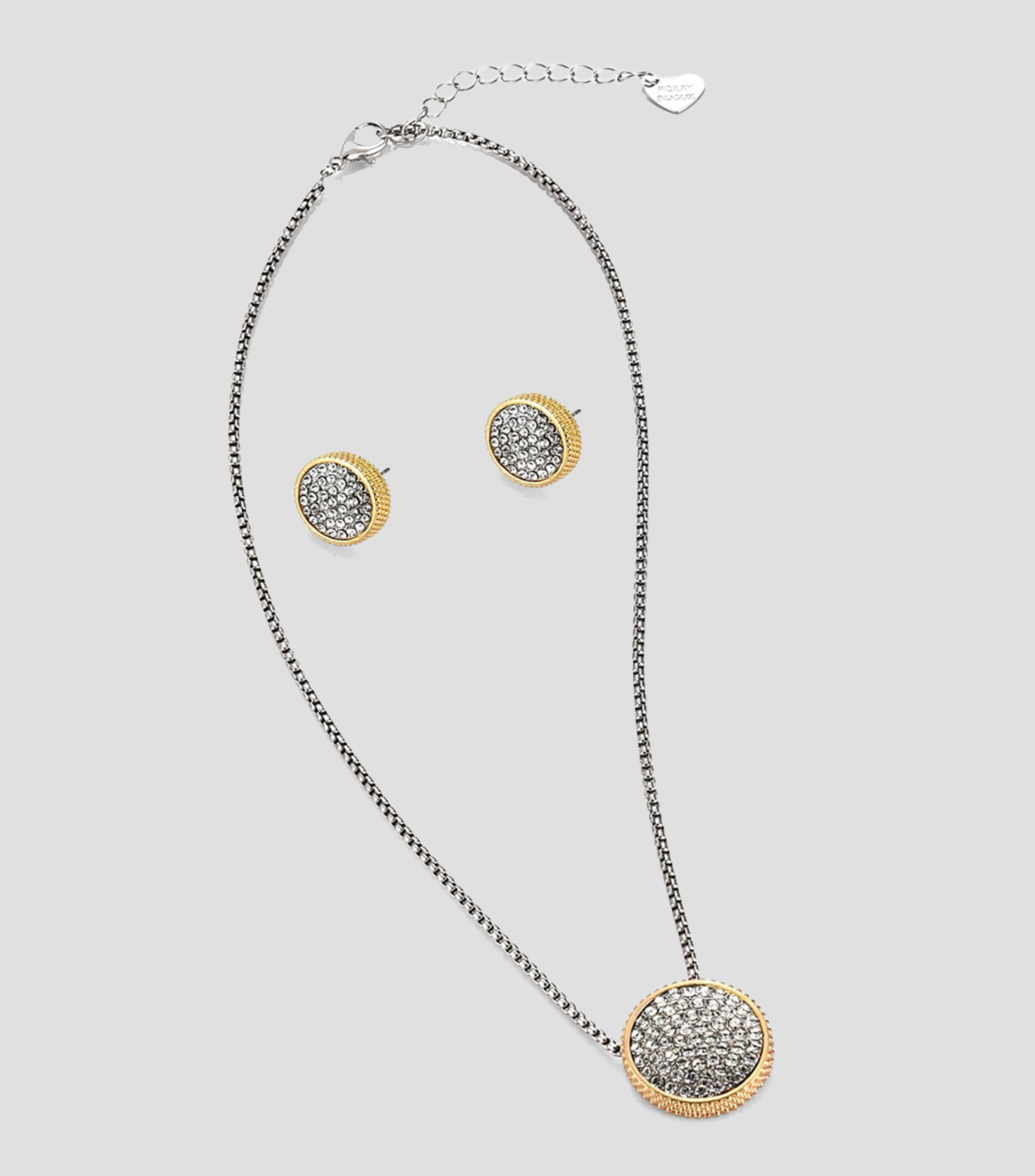 Set de collar y aretes círculo Mujer