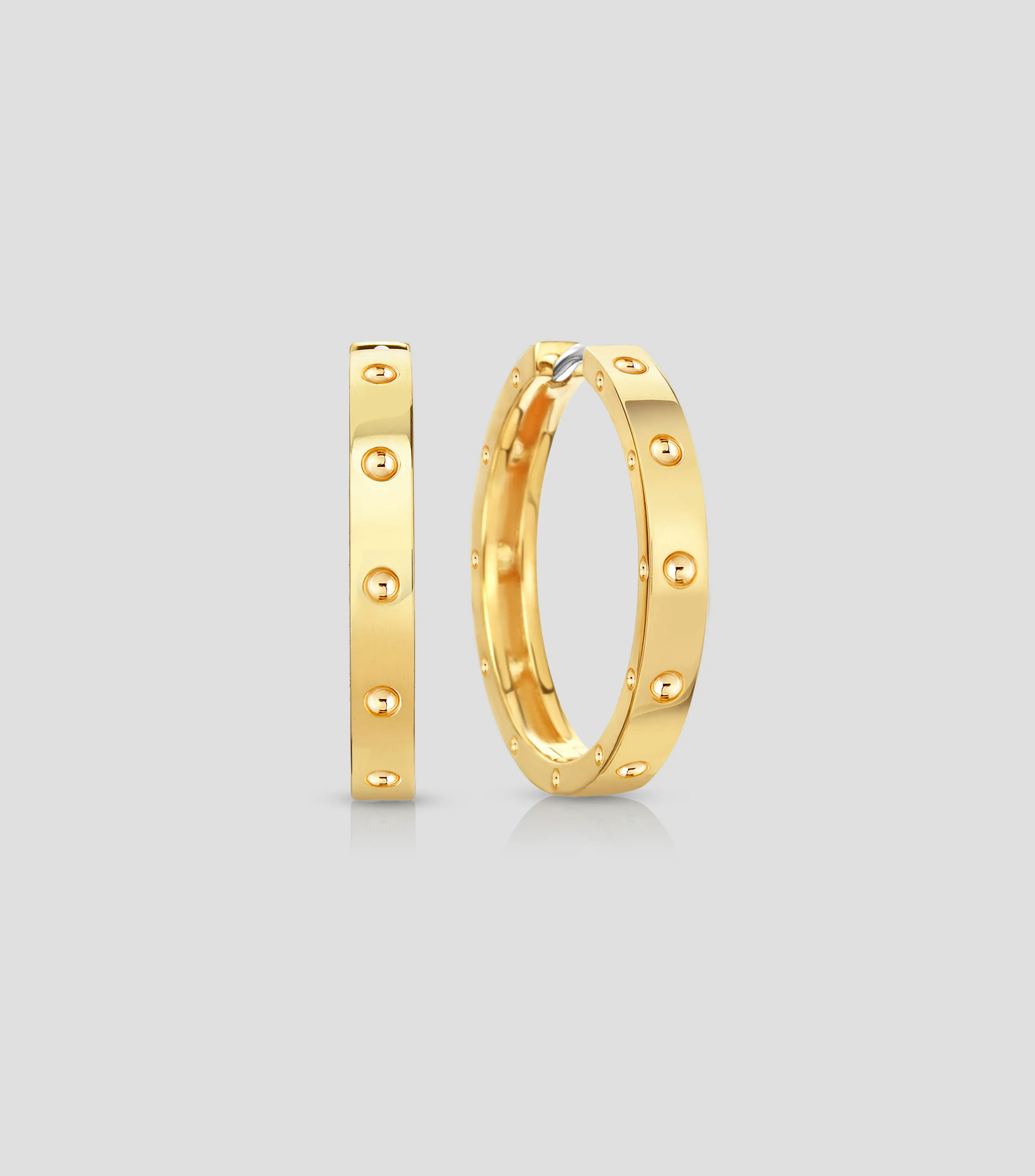 Aretes de aro en oro amarillo de 18 kilates Pois Moi Mujer