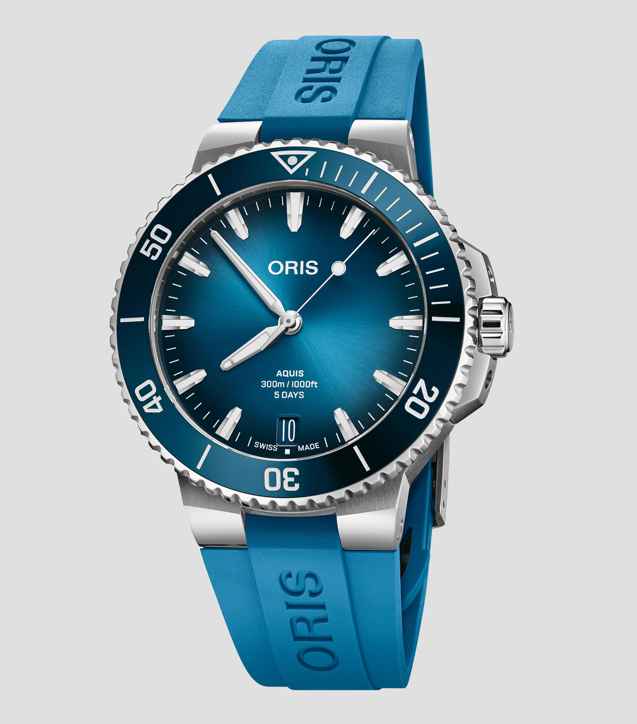 Reloj para Hombre Deportivo Plateado, Azul
