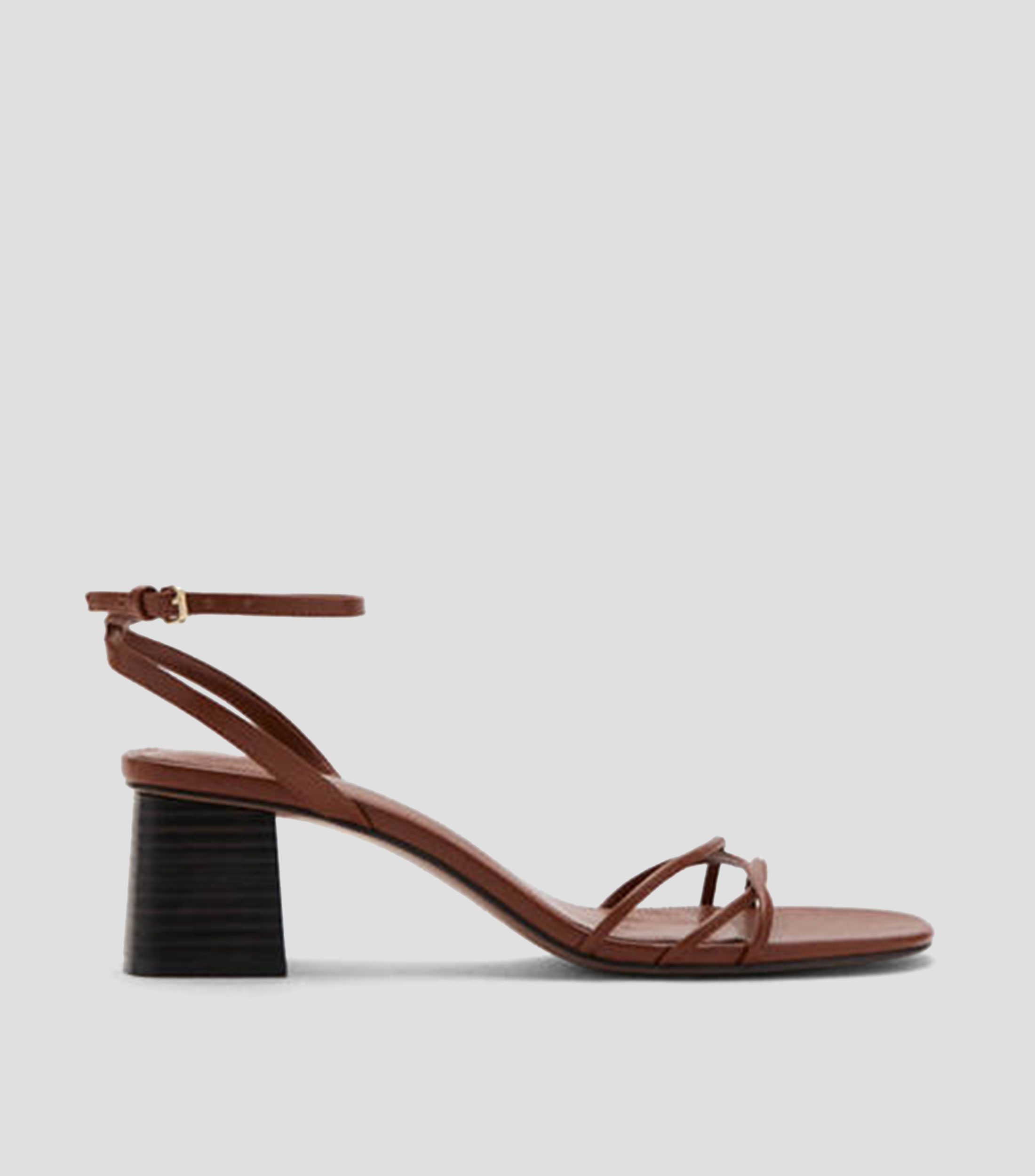 Sandalias tacón bajo ancho Mujer