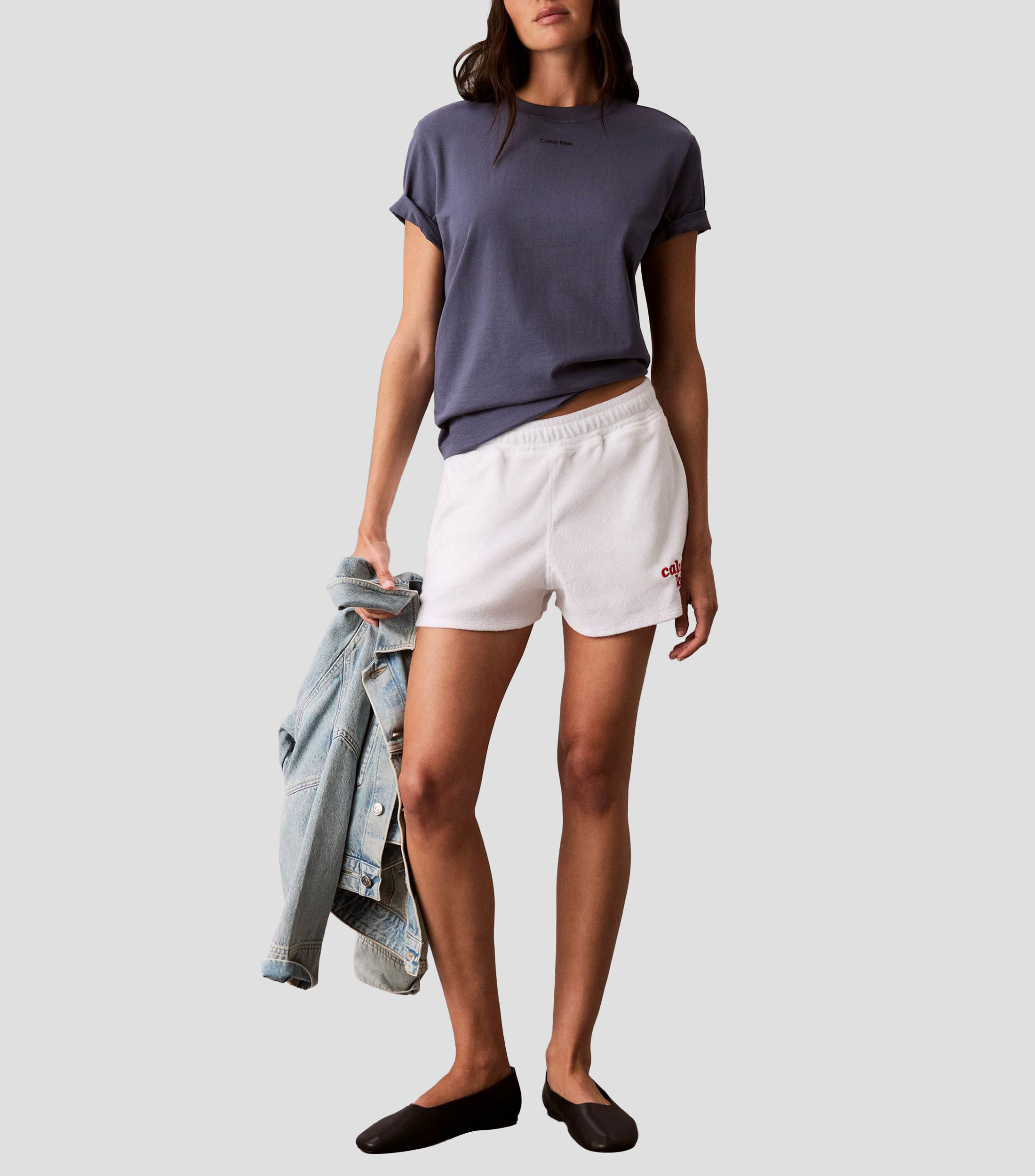 Playera cuello redondo manga corta lisa Mujer