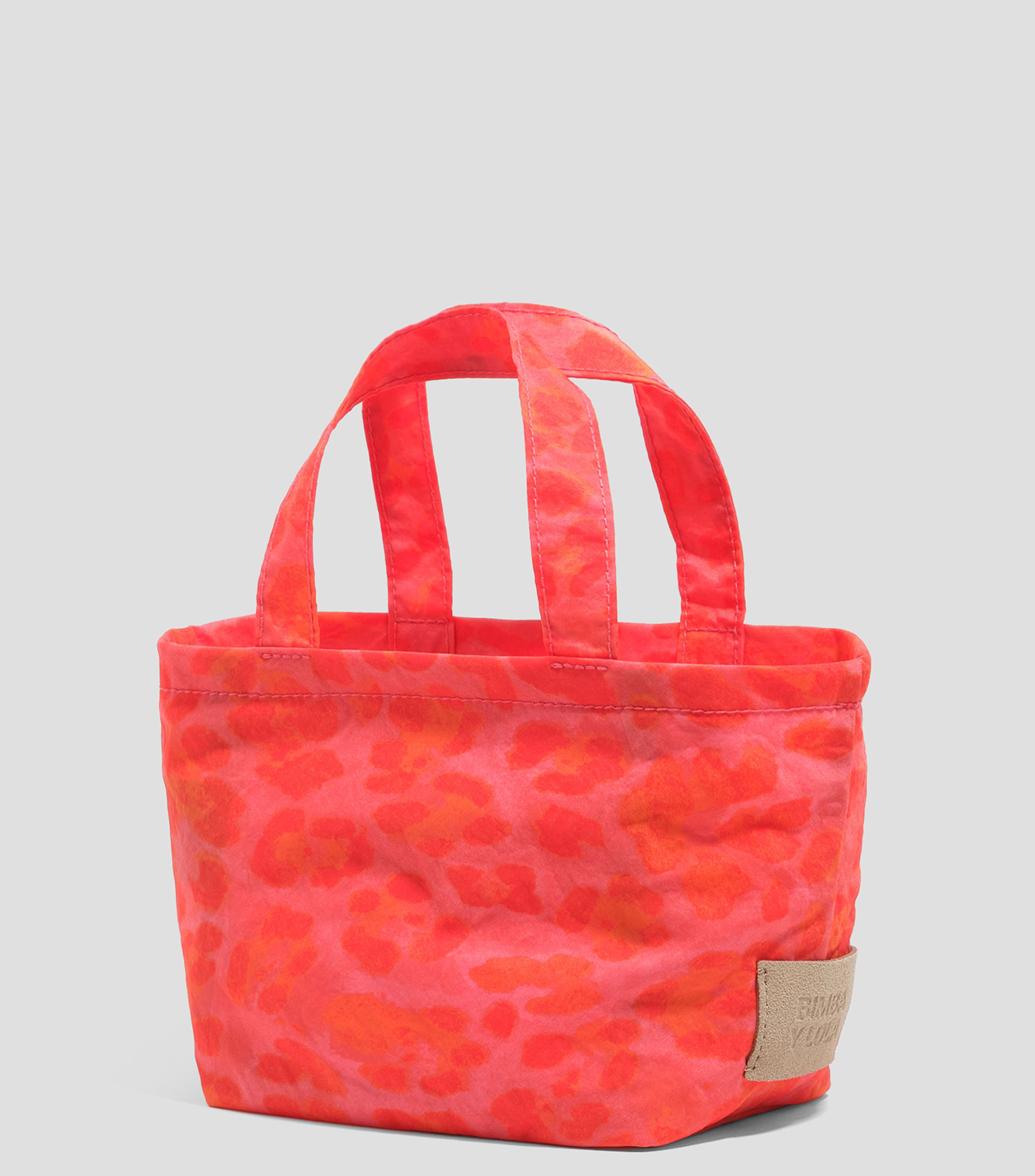 Bolsa mini nylon leopardo rosa Mujer