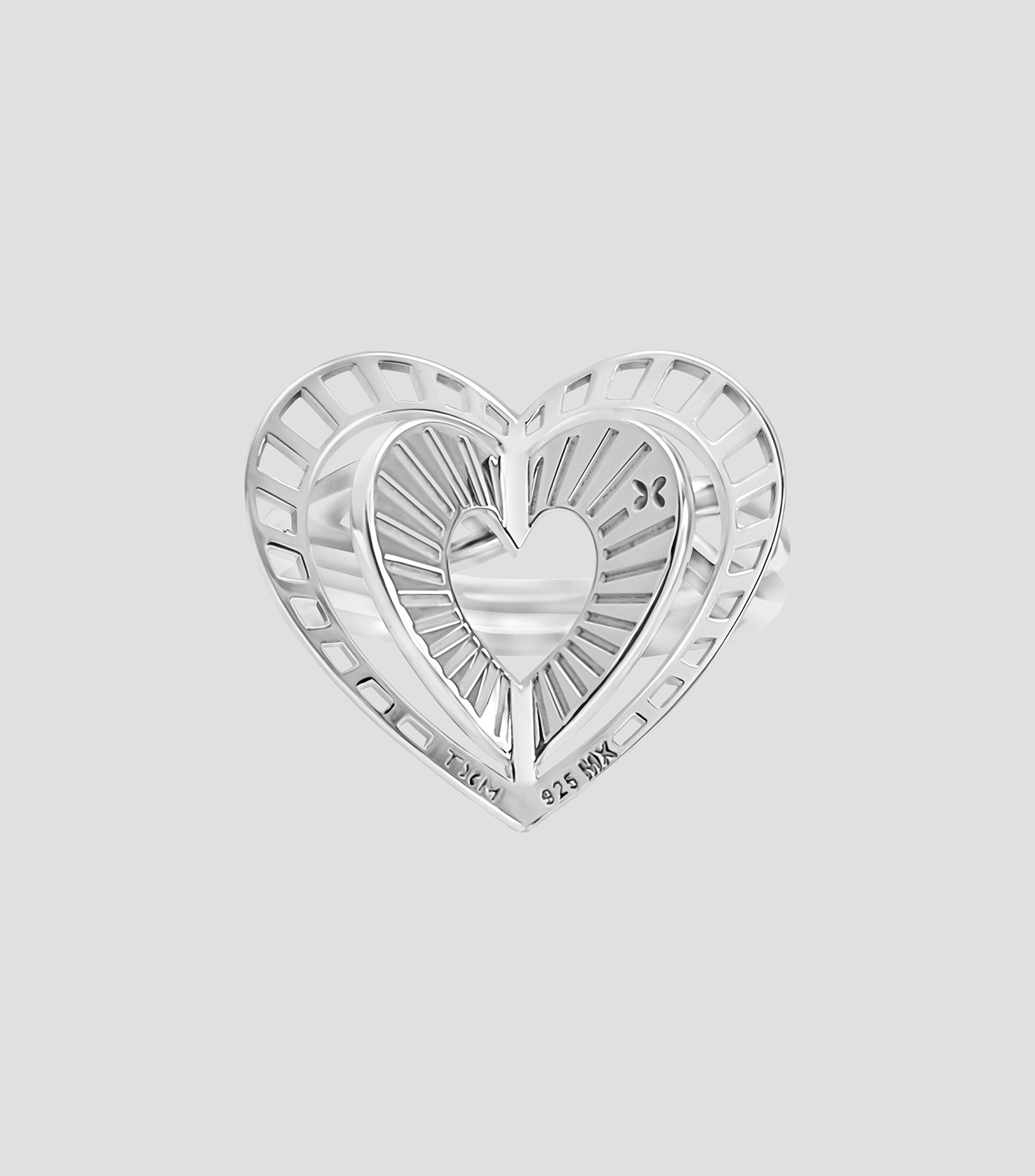 Anillo en plata .925 Corazón Destellos Mujer