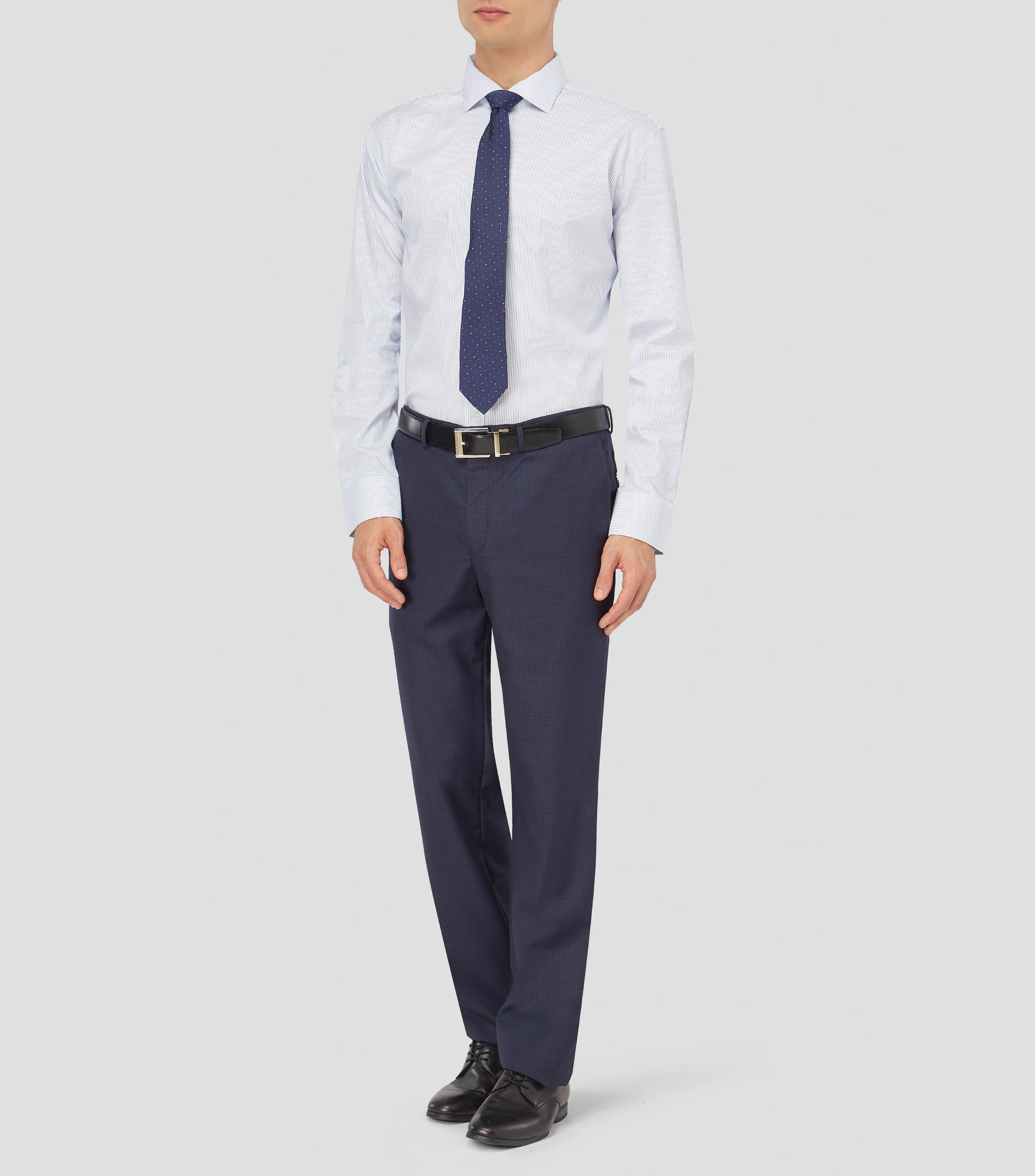 Camisa con líneas manga larga Hombre