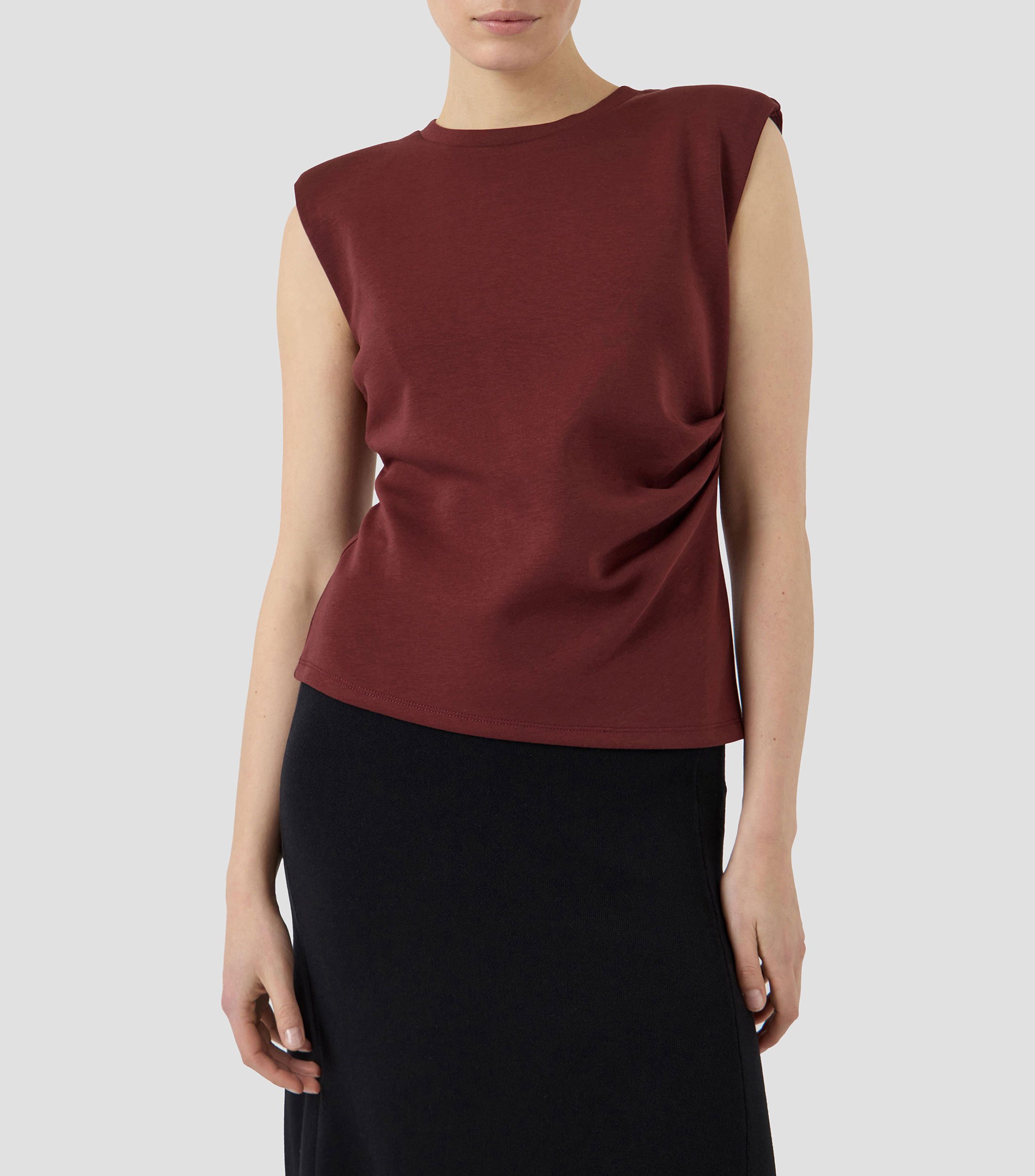 Playera de cuello redondo sin mangas Mujer