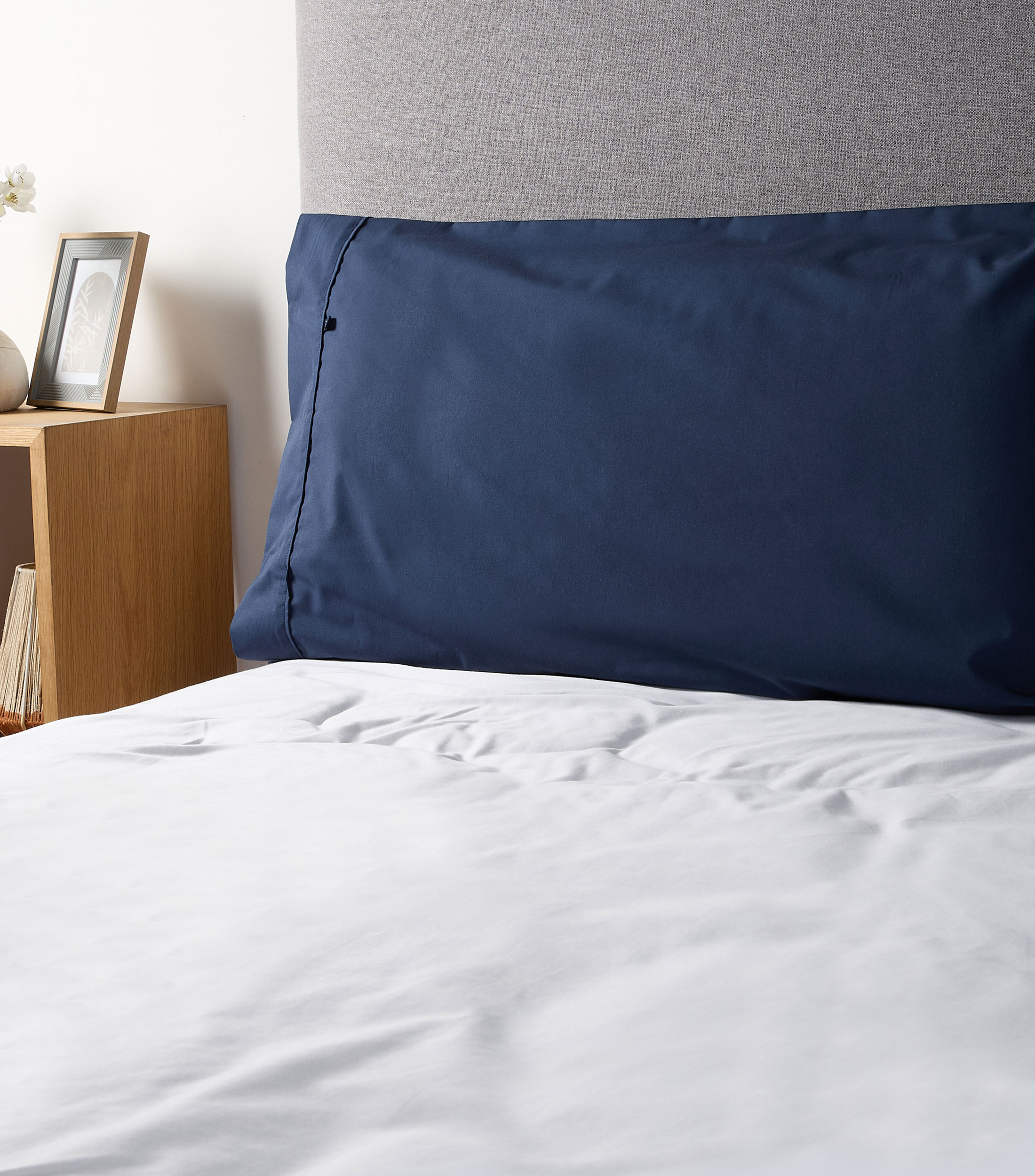Juego de fundas para almohada King Size en algodón Capta Ins Azul marino