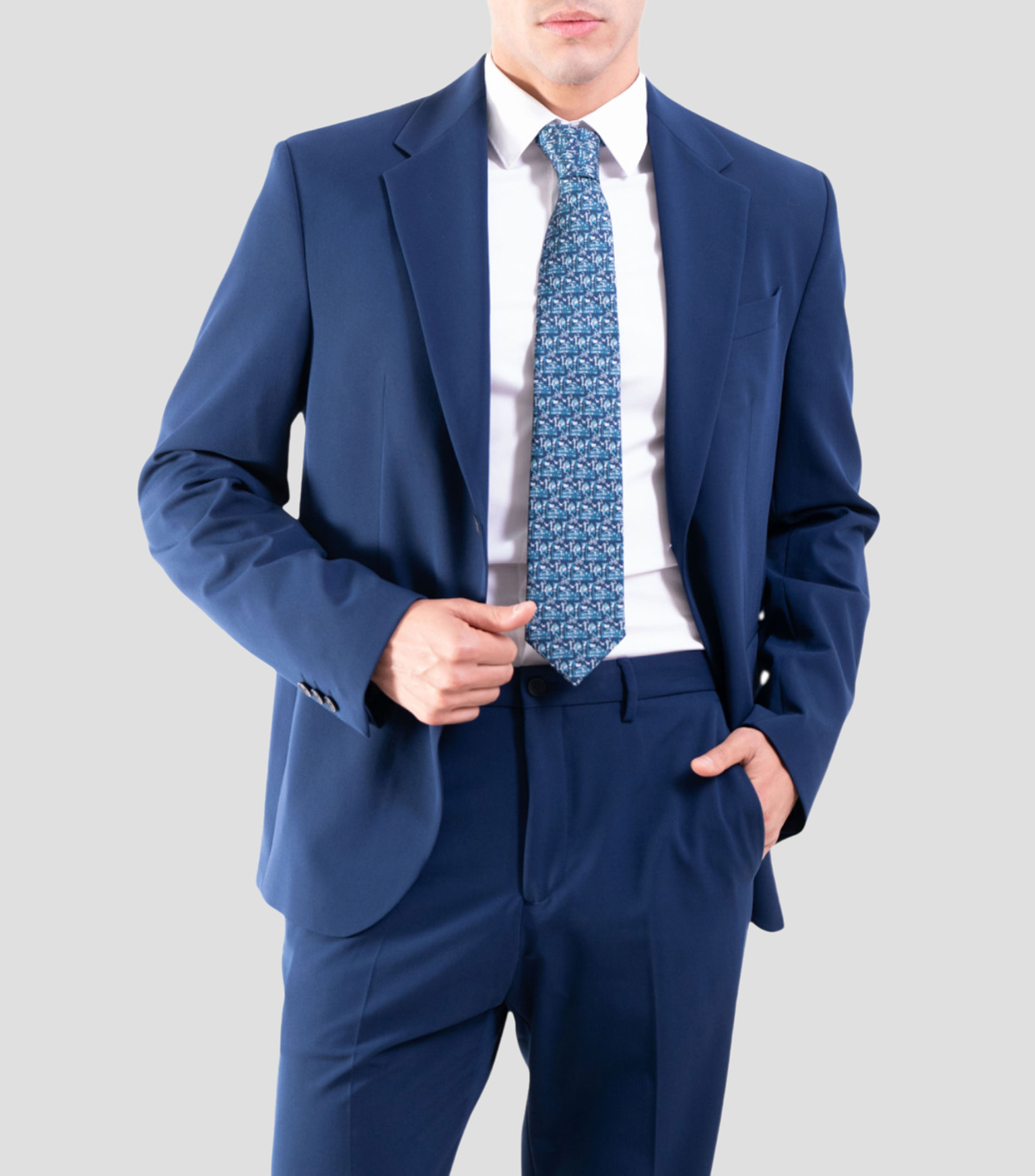 Corbata ancha Mi Ciudad en seda turquesa