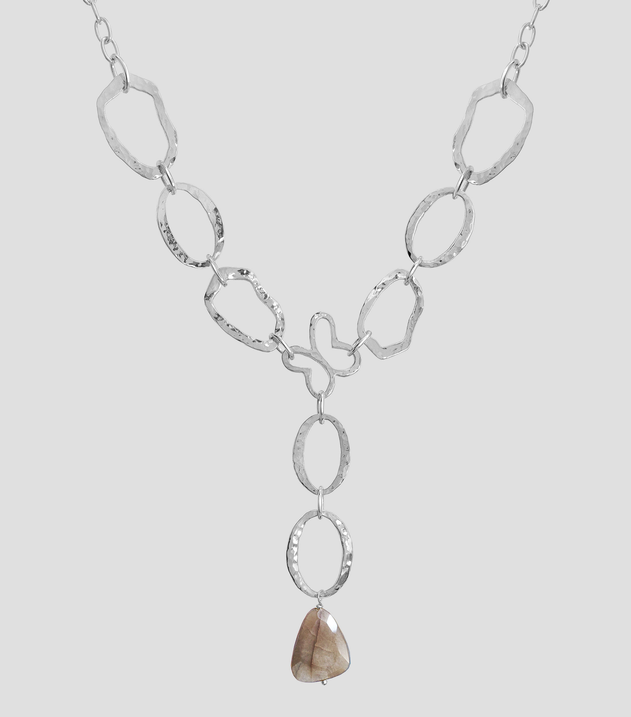 Collar en Plata .925 Liberty con Piedra Luna Mujer
