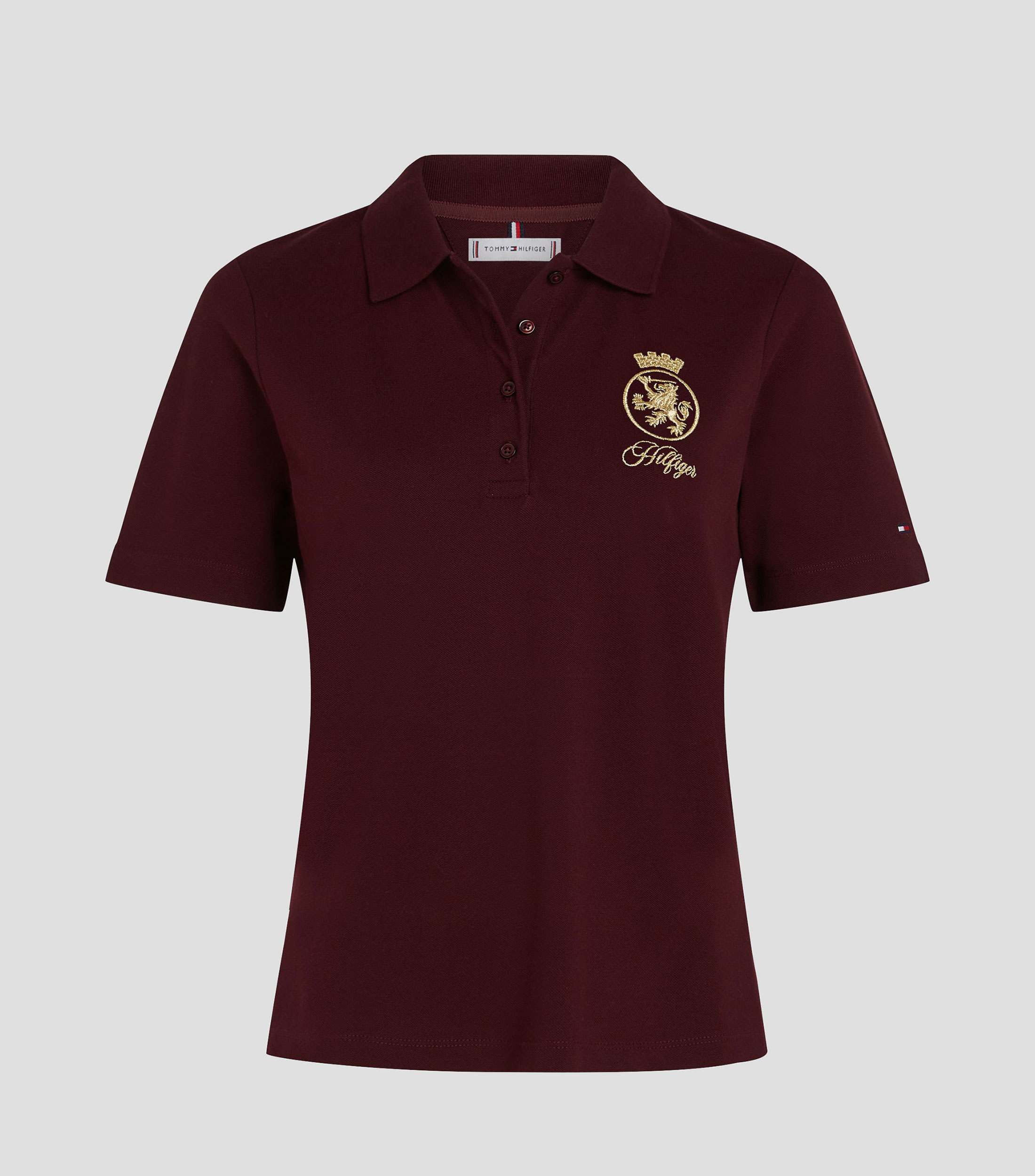 Playera tipo polo manga corta bordada Mujer