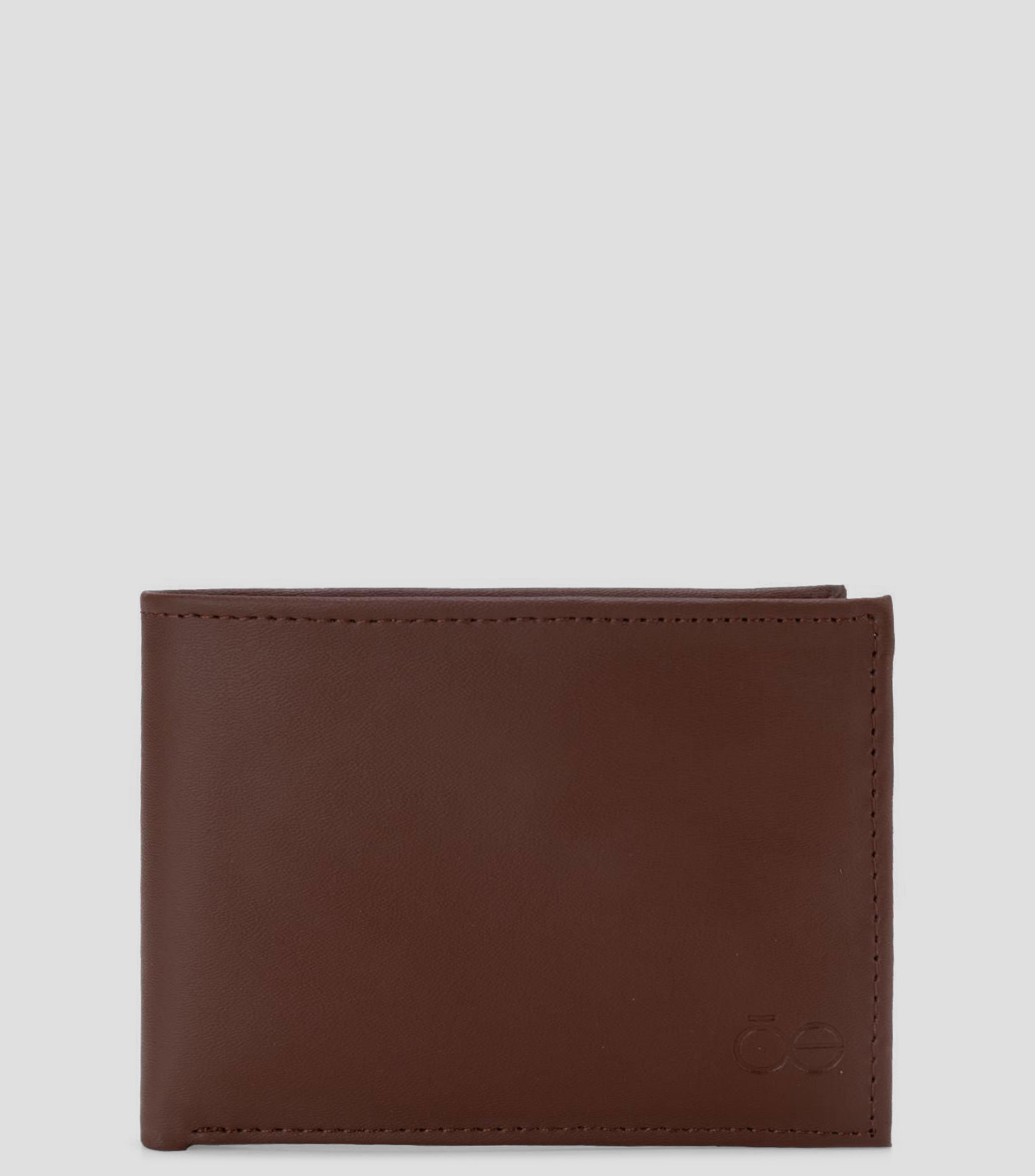 Cartera bifold en piel lisa Hombre