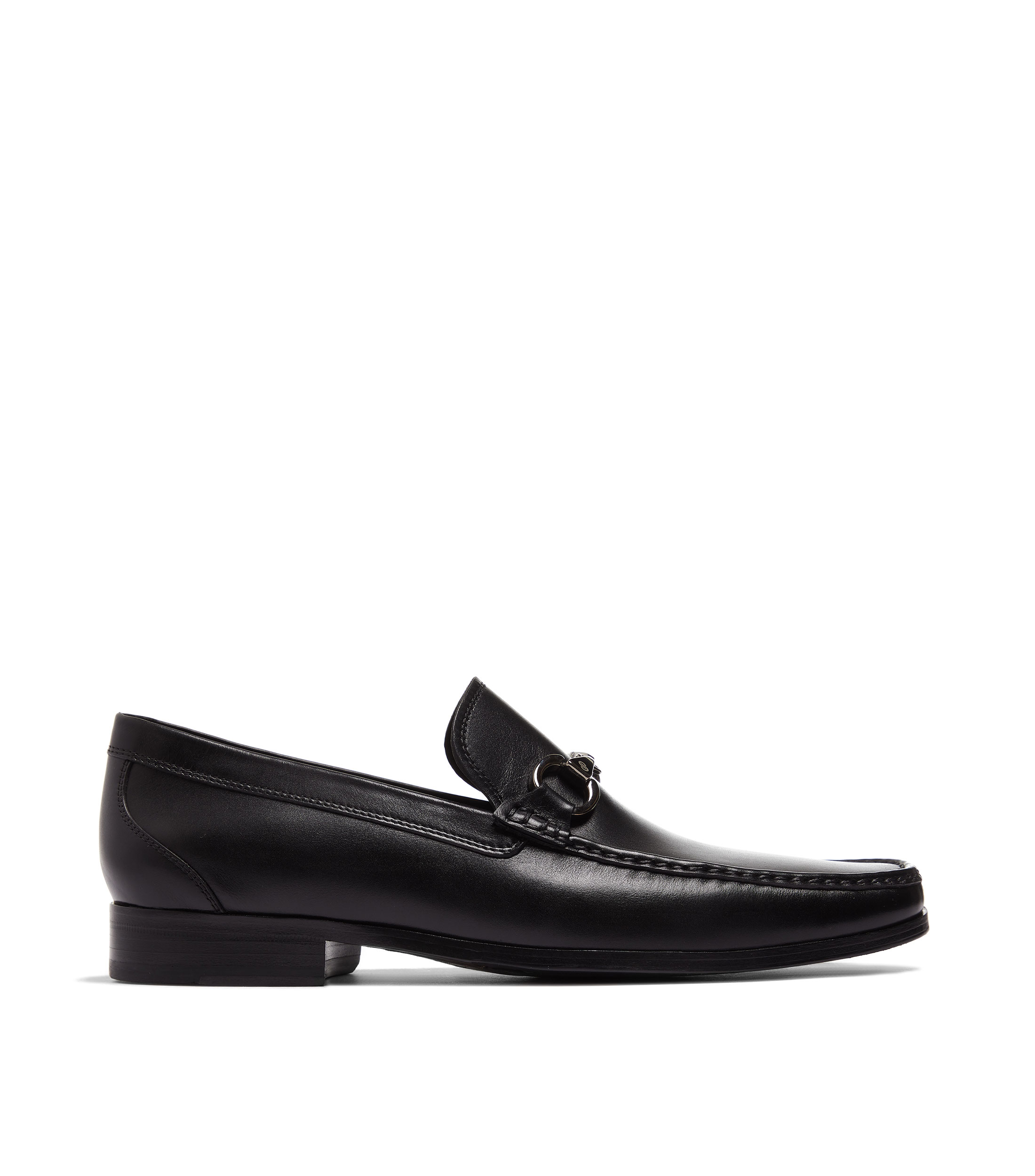 Mocasines en piel con herraje Hombre