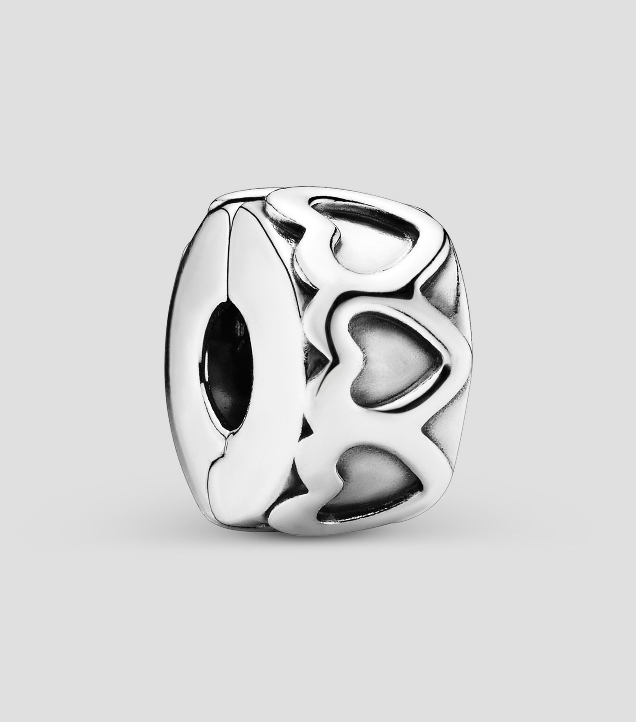 Charm clip Banda de corazones en plata .925 Pandora Moments Mujer